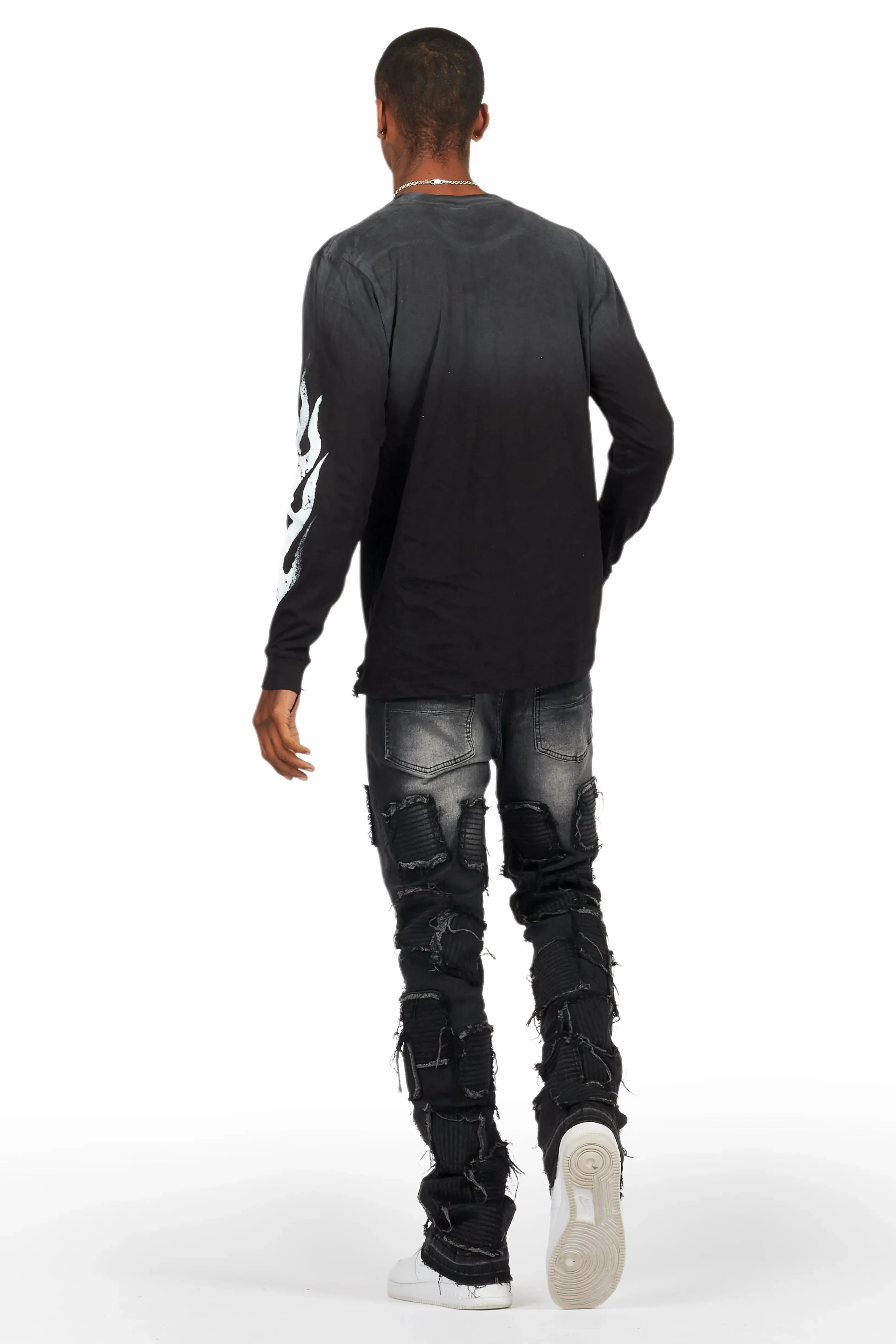 Gawel Grey Stacked Flare Jean sold by Rockstar Original product image thumbnail 5