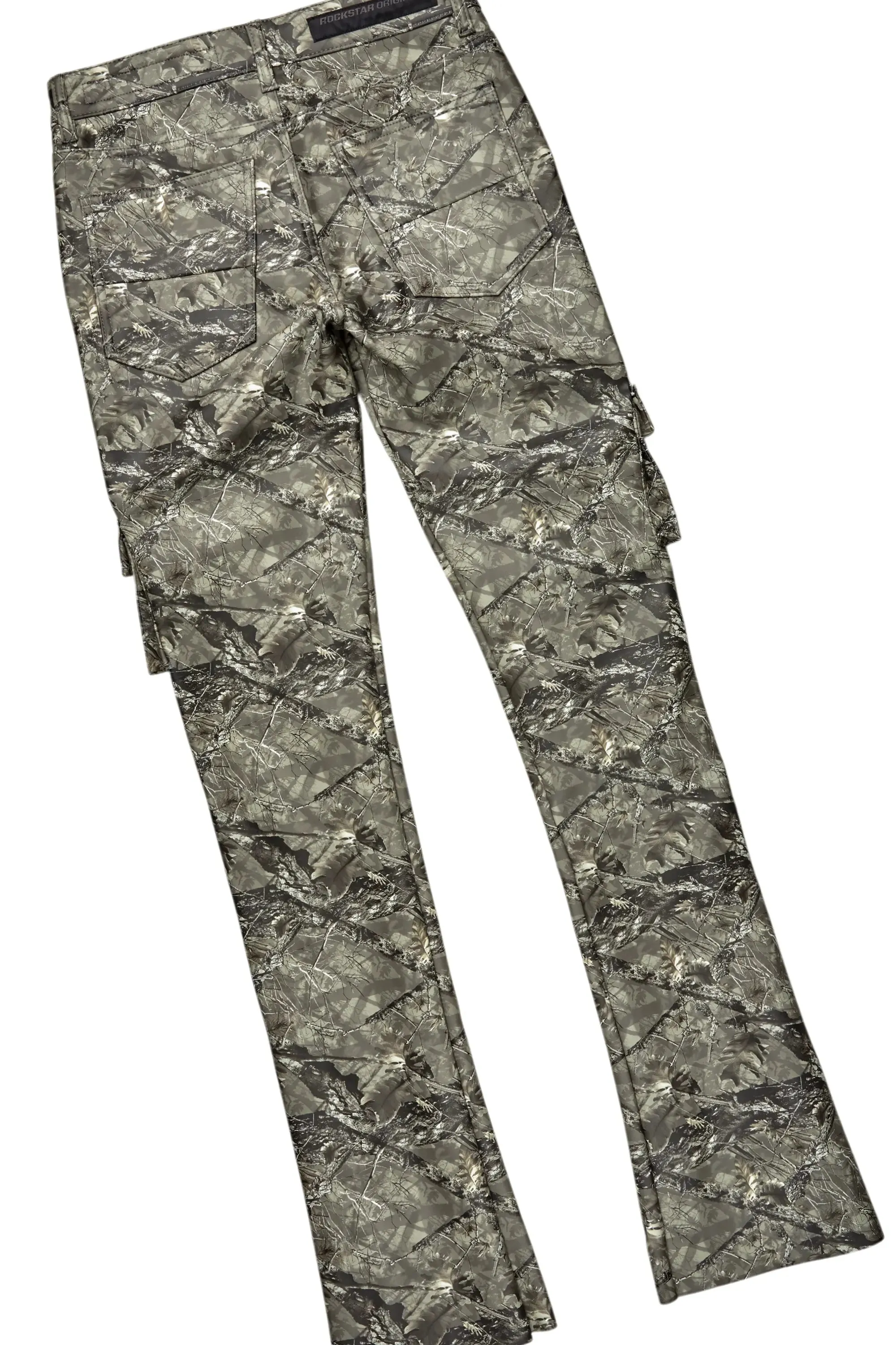 Lake Khaki Hoodie/Stacked Flare PU Jean Bundle sold by Rockstar Original product image thumbnail 4