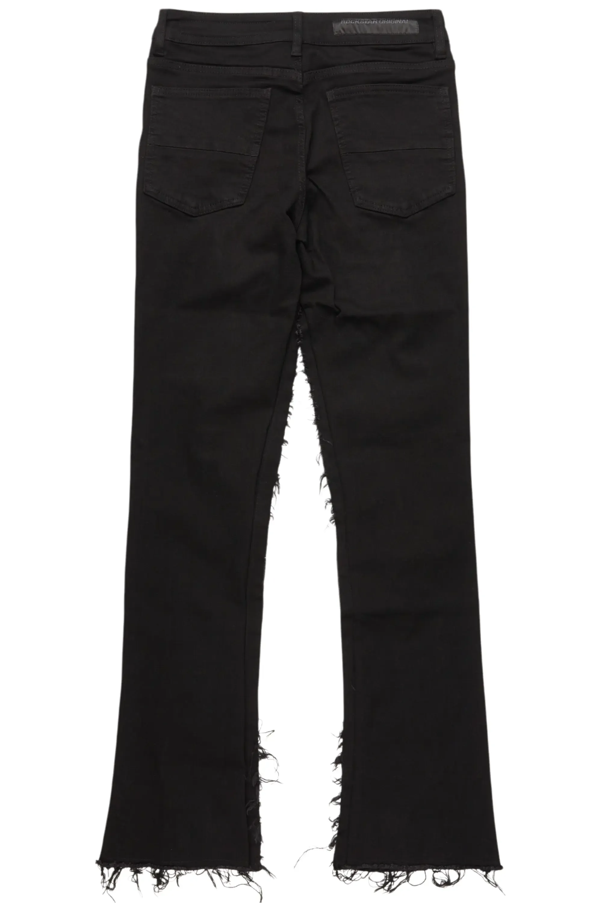 Vinson Black Patchwork Stacked Flare Jean sold by Rockstar Original product image thumbnail 3