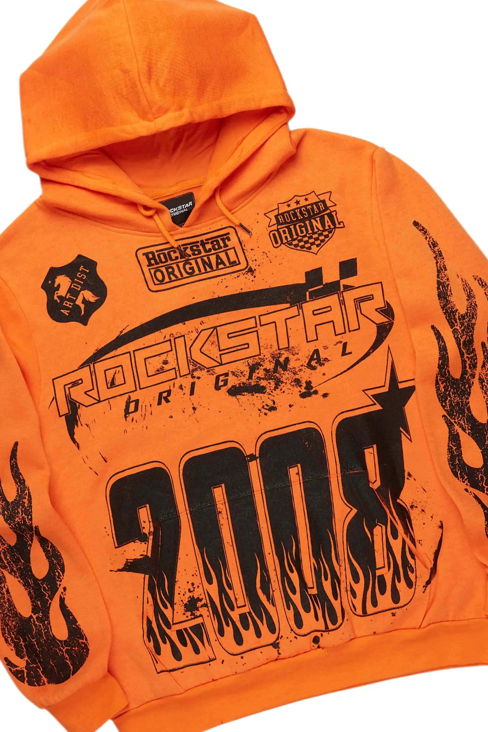 Amos Orange Hoodie/Baggy Track Pant Set sold by Rockstar Original product image thumbnail 2