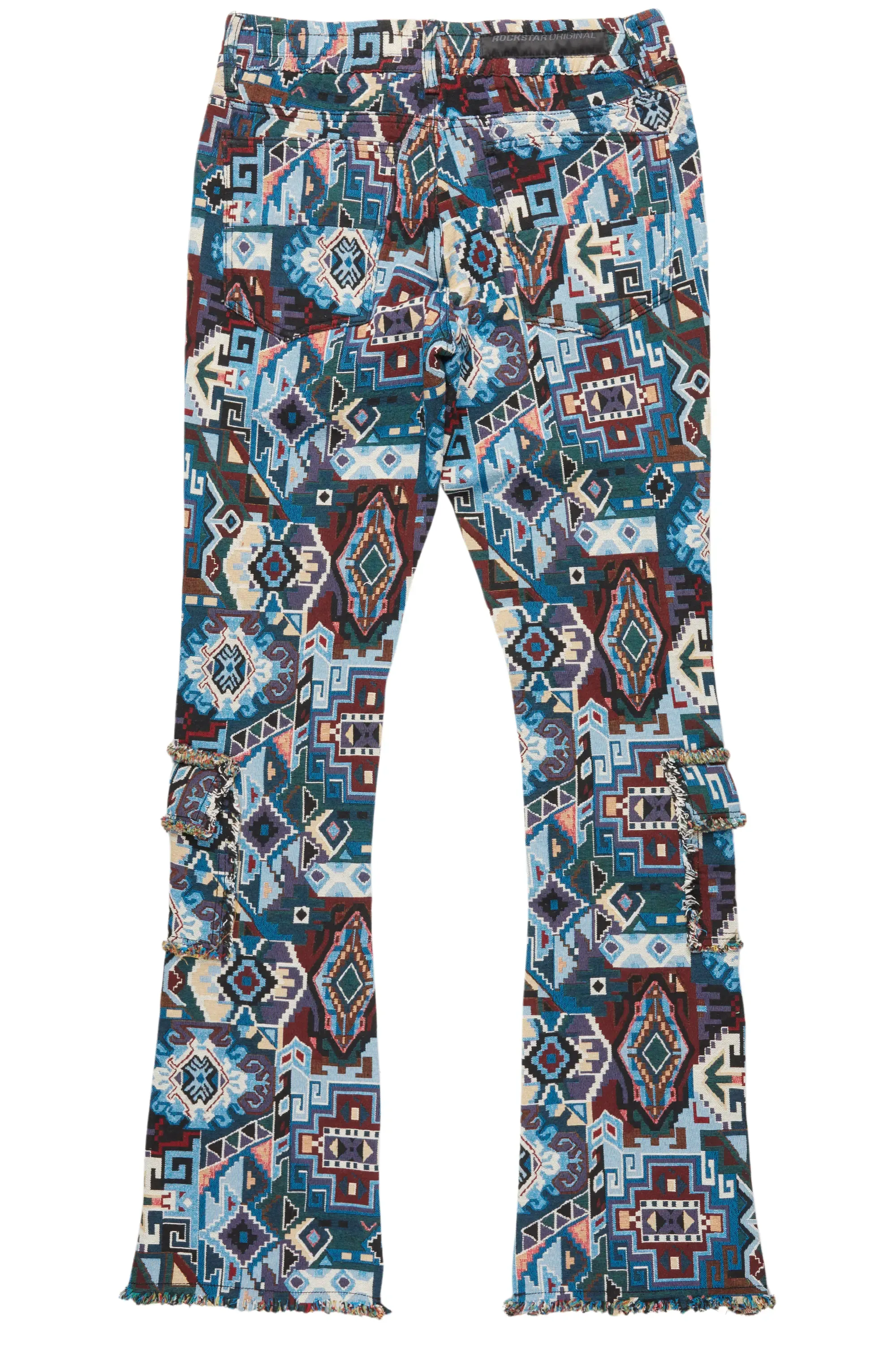 Tayami Tapestry Blue Cargo Stacked Flare Jean sold by Rockstar Original product image thumbnail 3