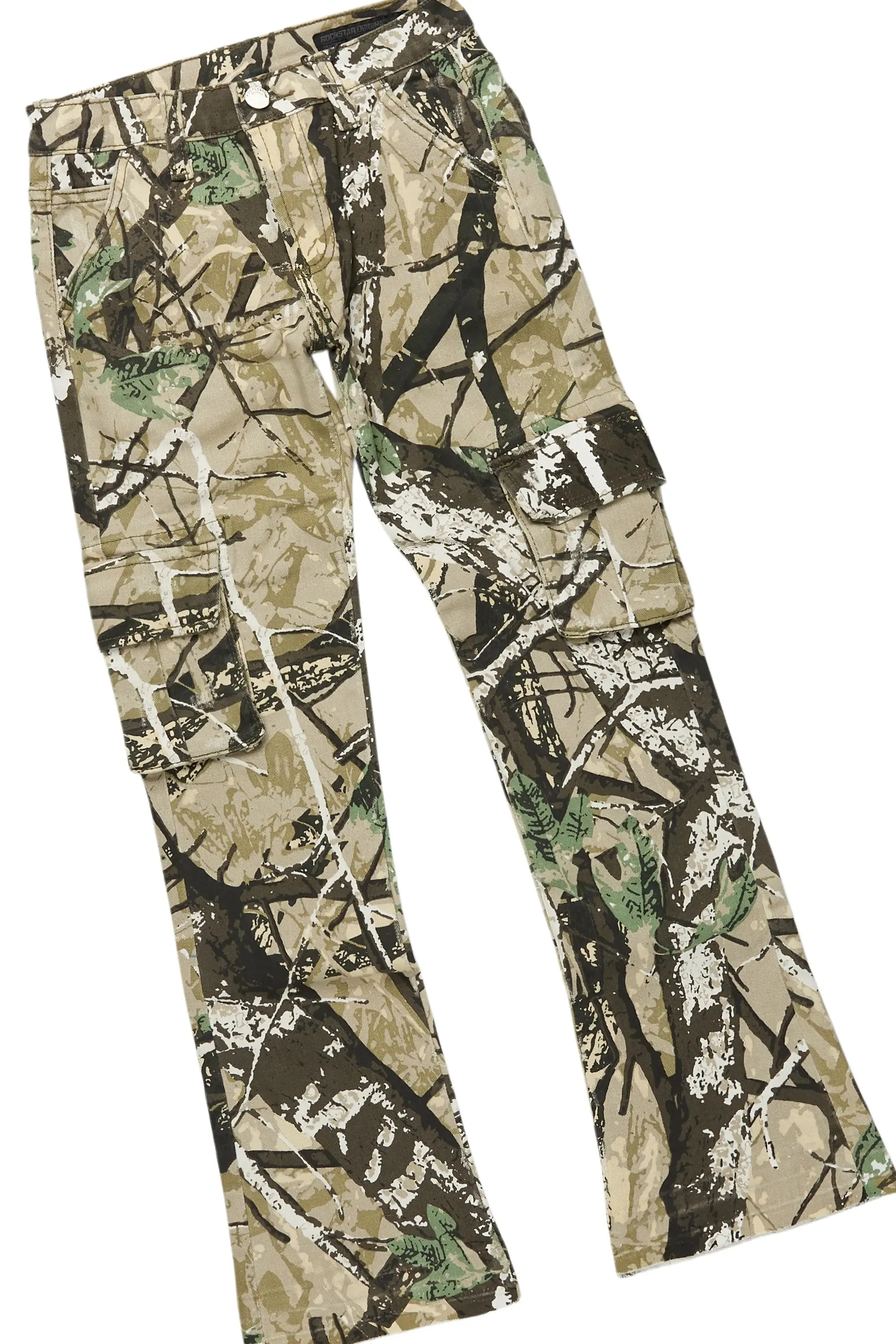 Boys Beau Dark Green Hoodie/Stacked Flare Jean Set sold by Rockstar Original product image thumbnail 3