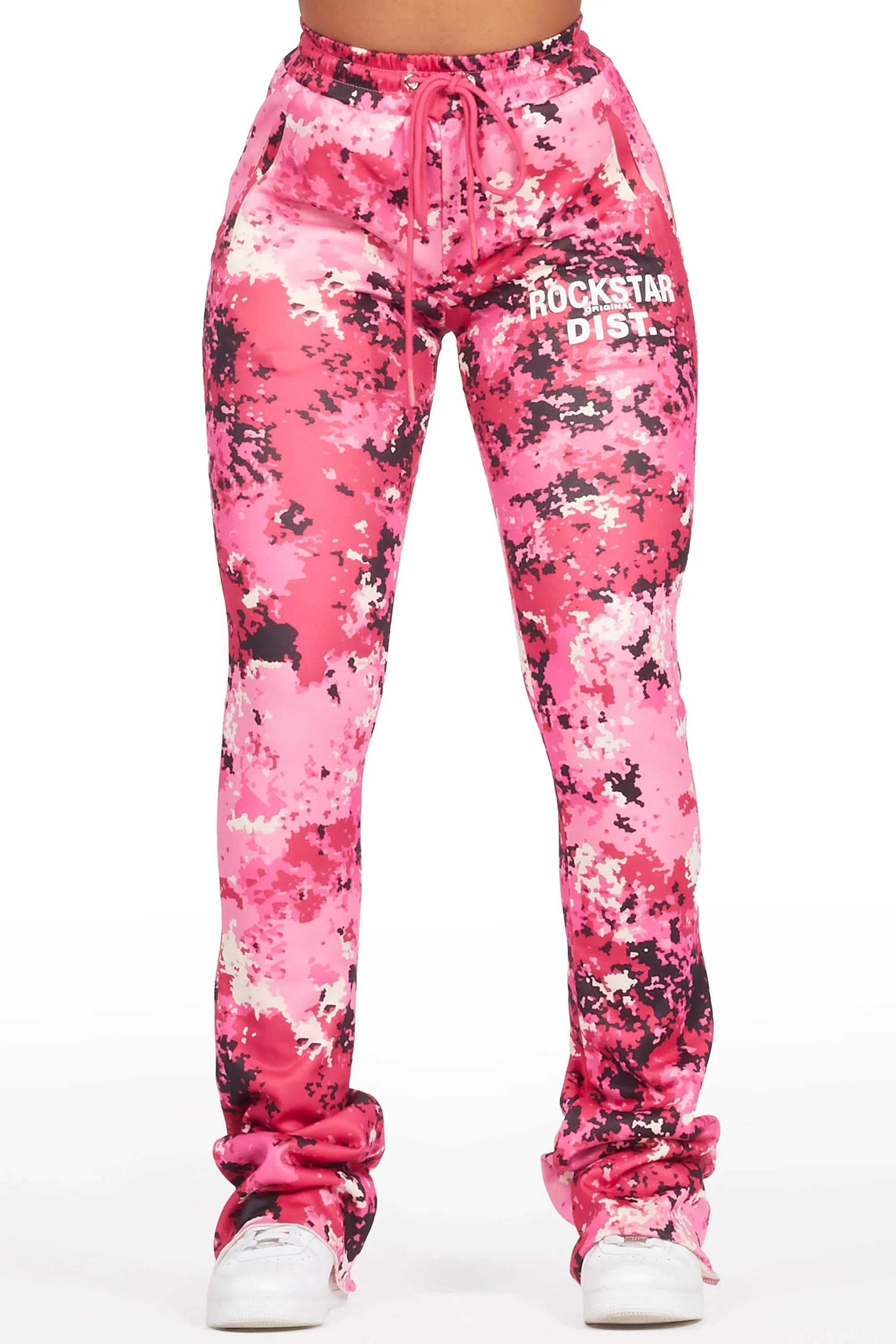 Juliana Pink Digital Camo Super Stacked Track Pant sold by Rockstar Original