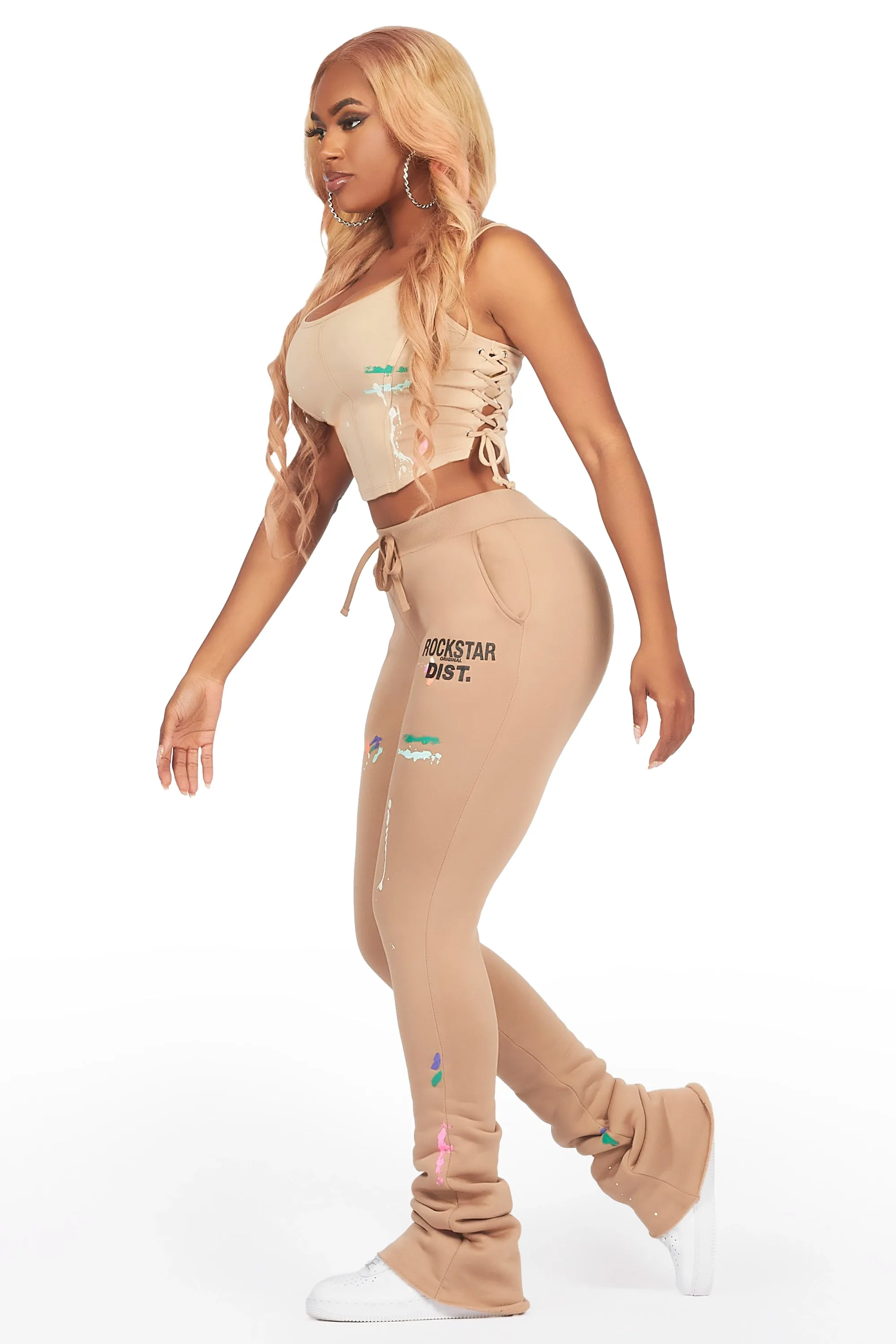 Inieshea Tan Corset Super Stacked Trackset sold by Rockstar Original product image thumbnail 2