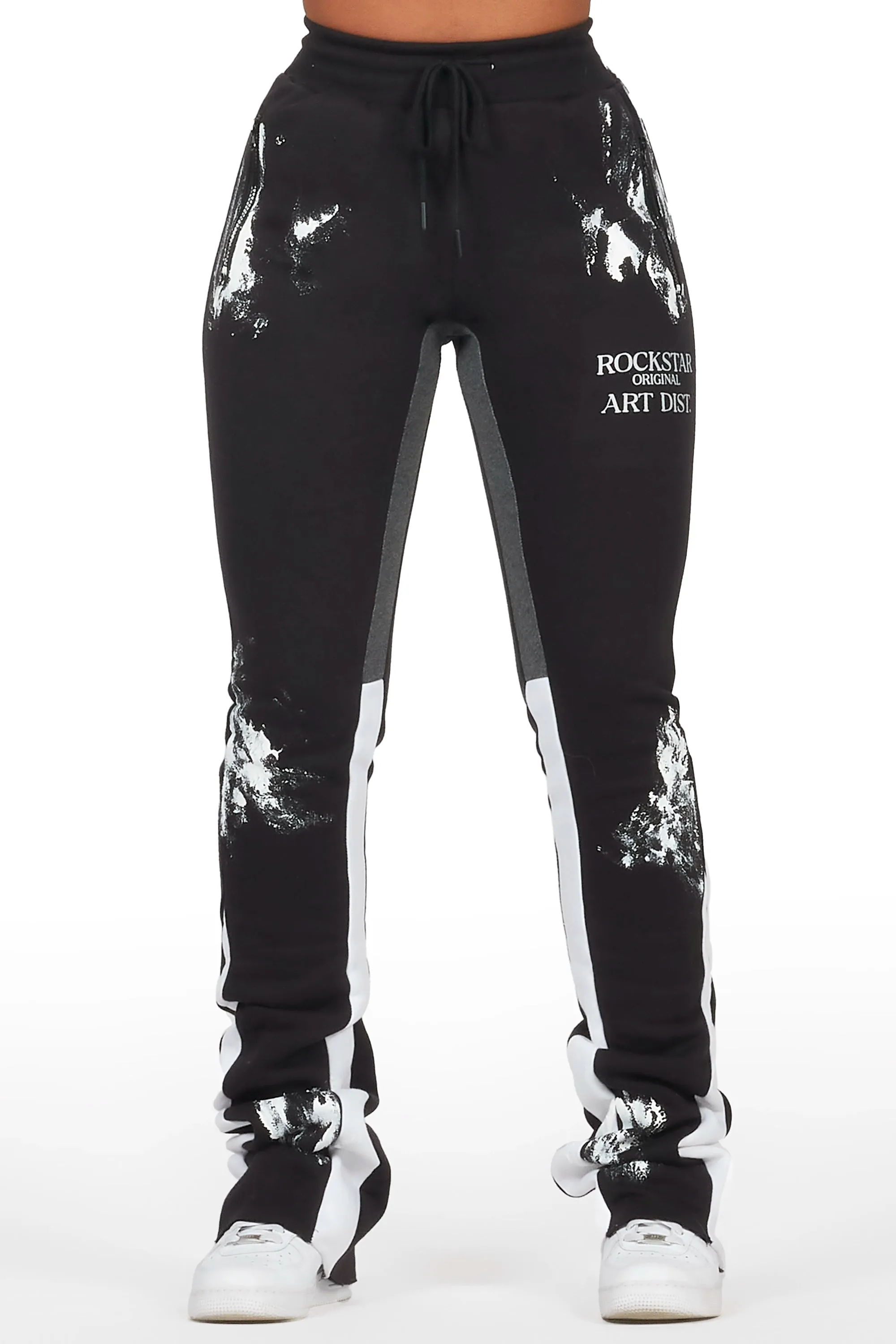 Filipa Black Stacked Flare Pant sold by Rockstar Original