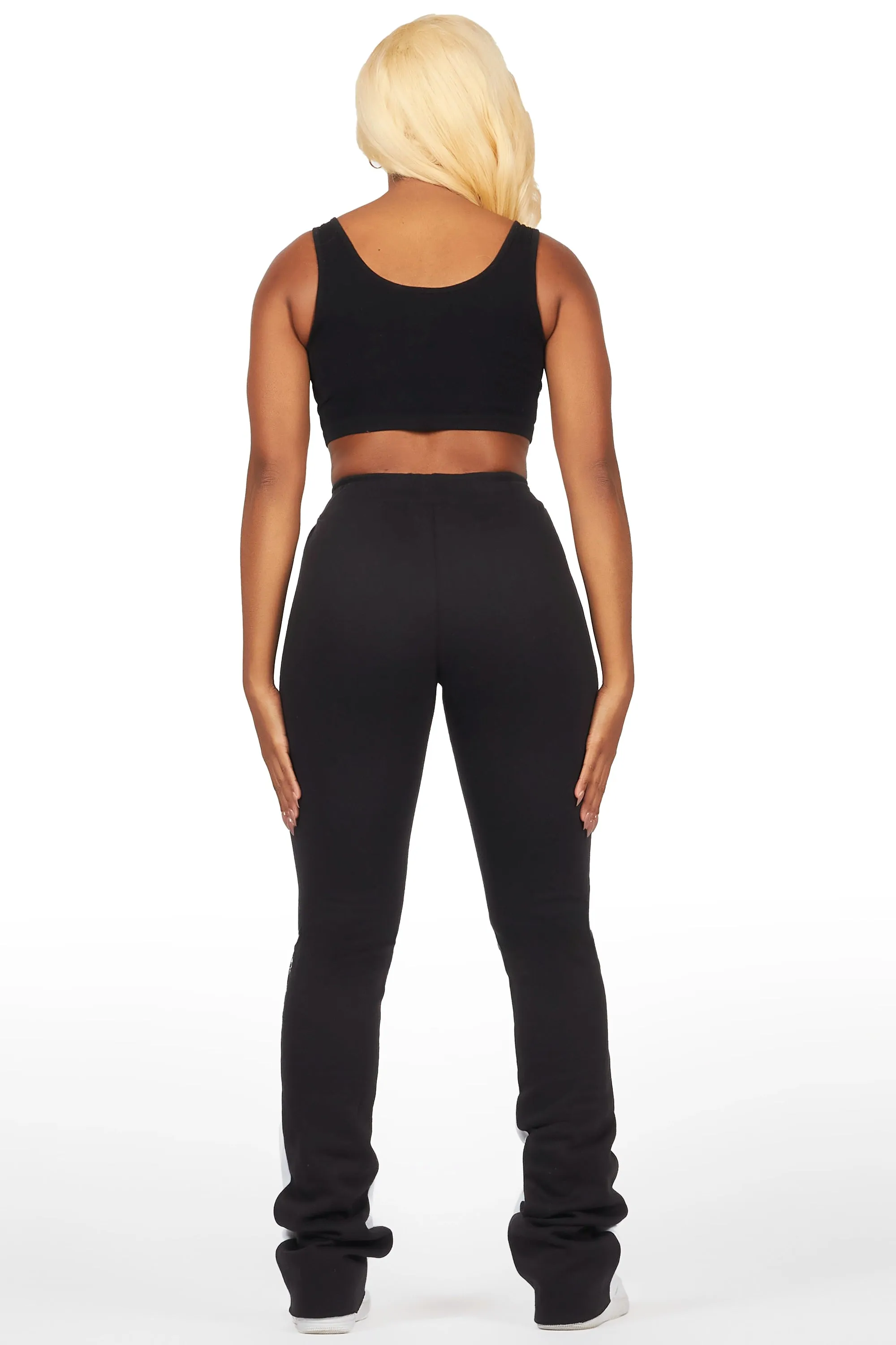 Filipa Black Stacked Flare Pant sold by Rockstar Original product image thumbnail 5