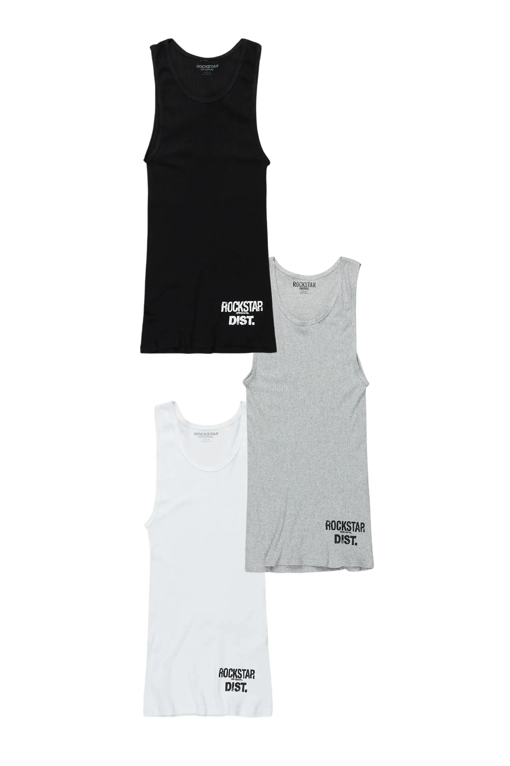 Mens Basic Tank Top 3 Pack sold by Rockstar Original