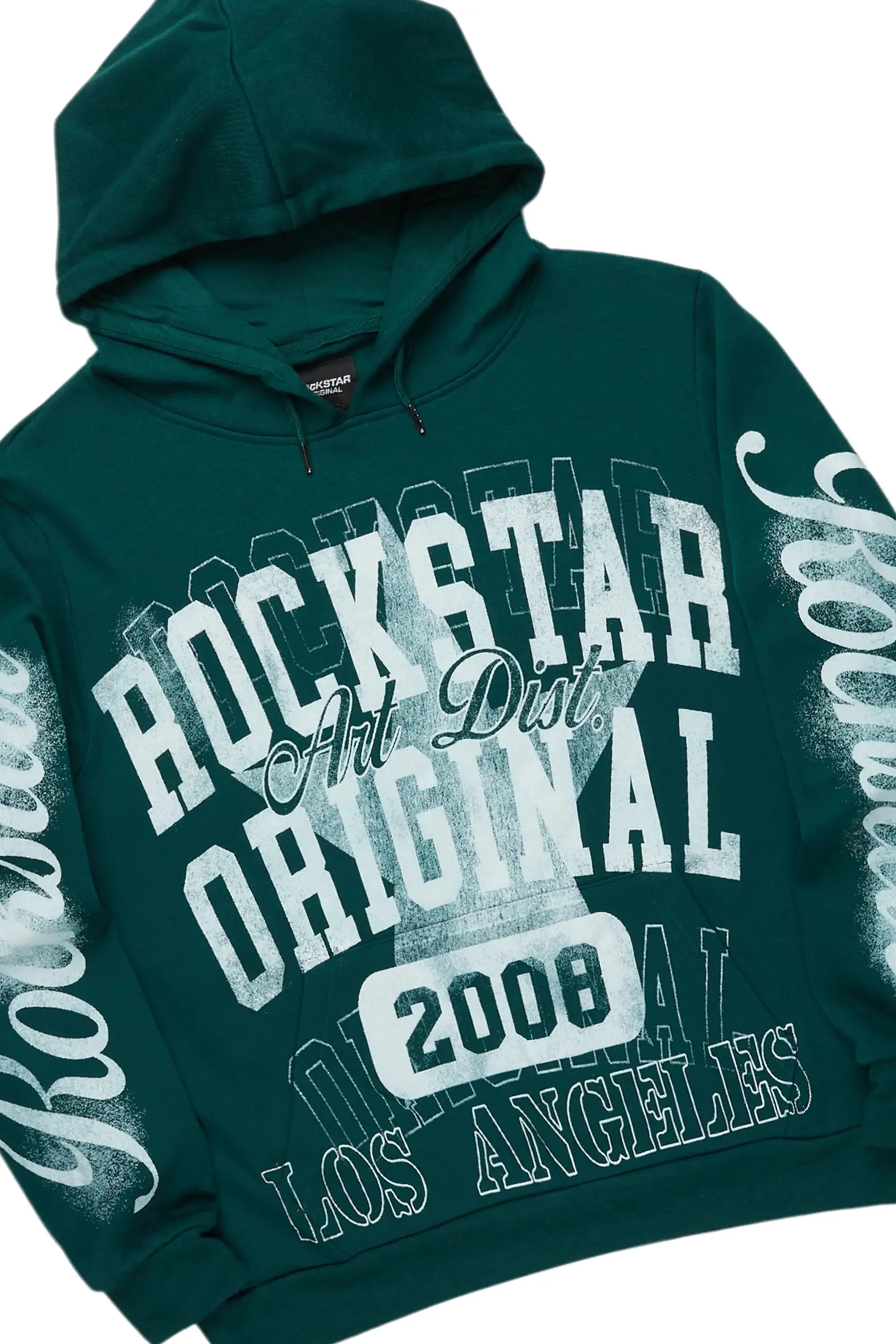 Greil Dark Green Hoodie/Baggy Track Pant Set sold by Rockstar Original product image thumbnail 2