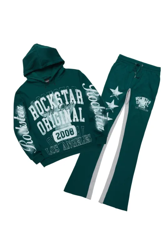 Greil Dark Green Hoodie/Baggy Track Pant Set sold by Rockstar Original