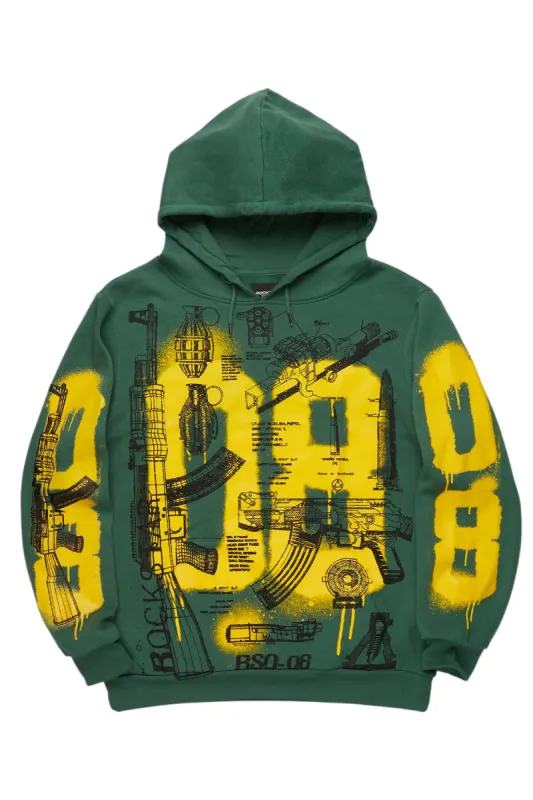 Nesta Green Graphic Hoodie sold by Rockstar Original