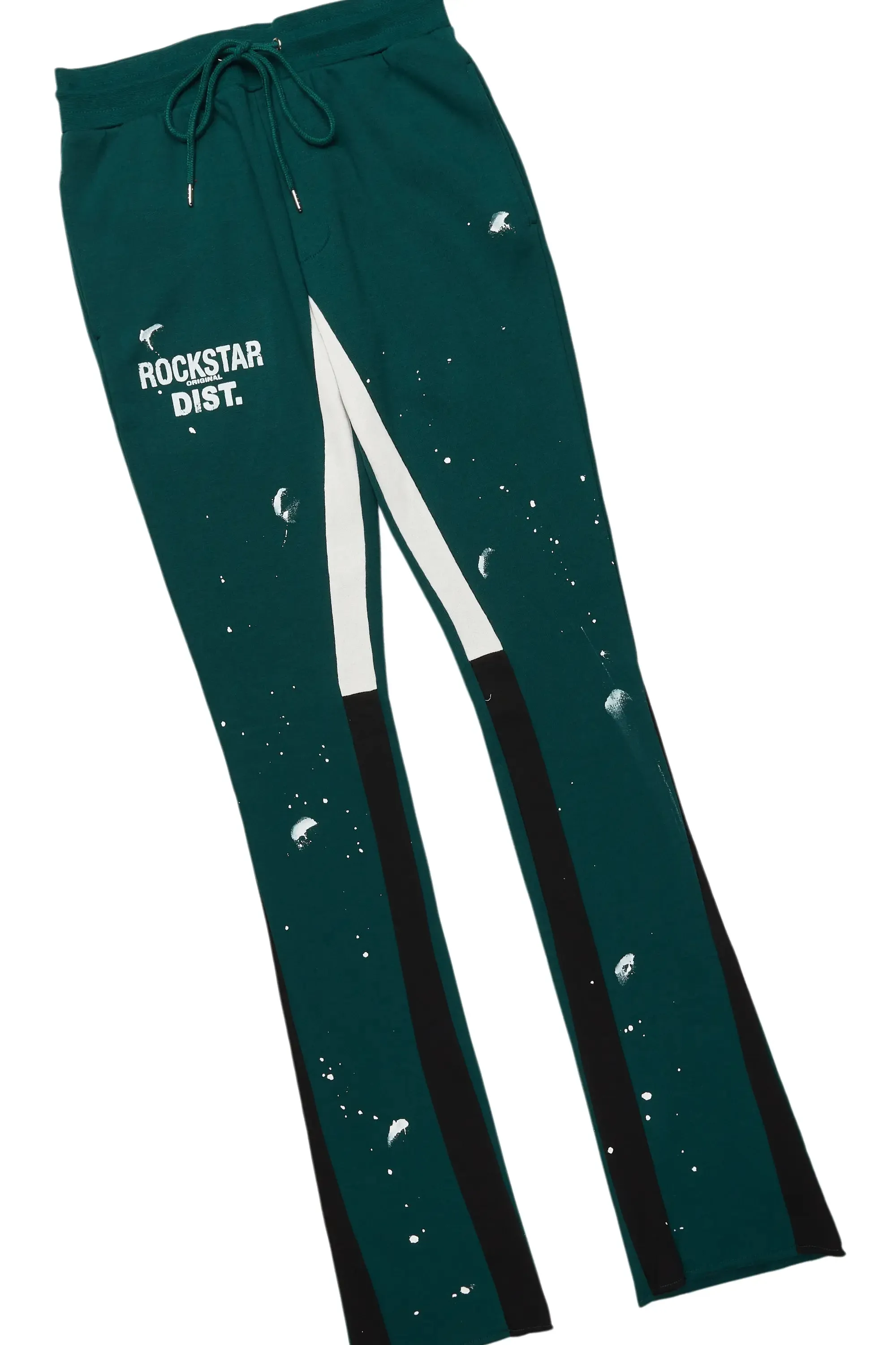 Raffer Dark Green Hoodie/Stacked Flare Pant Set sold by Rockstar Original product image thumbnail 3