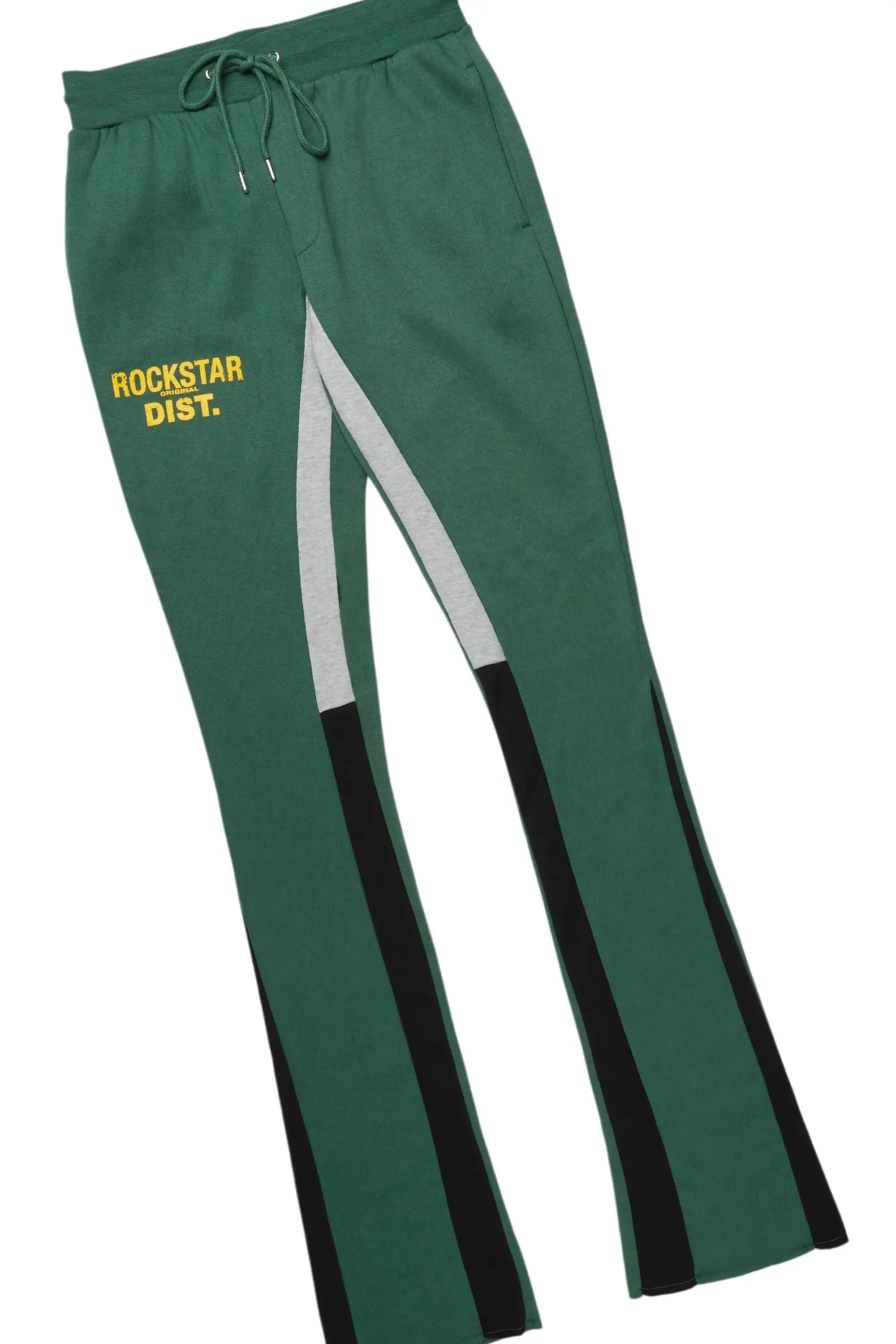 Lake Green/Yellow Hoodie/Stacked Flare Track Pant Set sold by Rockstar Original product image thumbnail 3