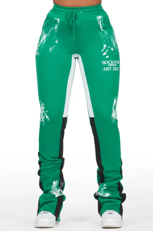 Filipa Green Stacked Flare Pant sold by Rockstar Original