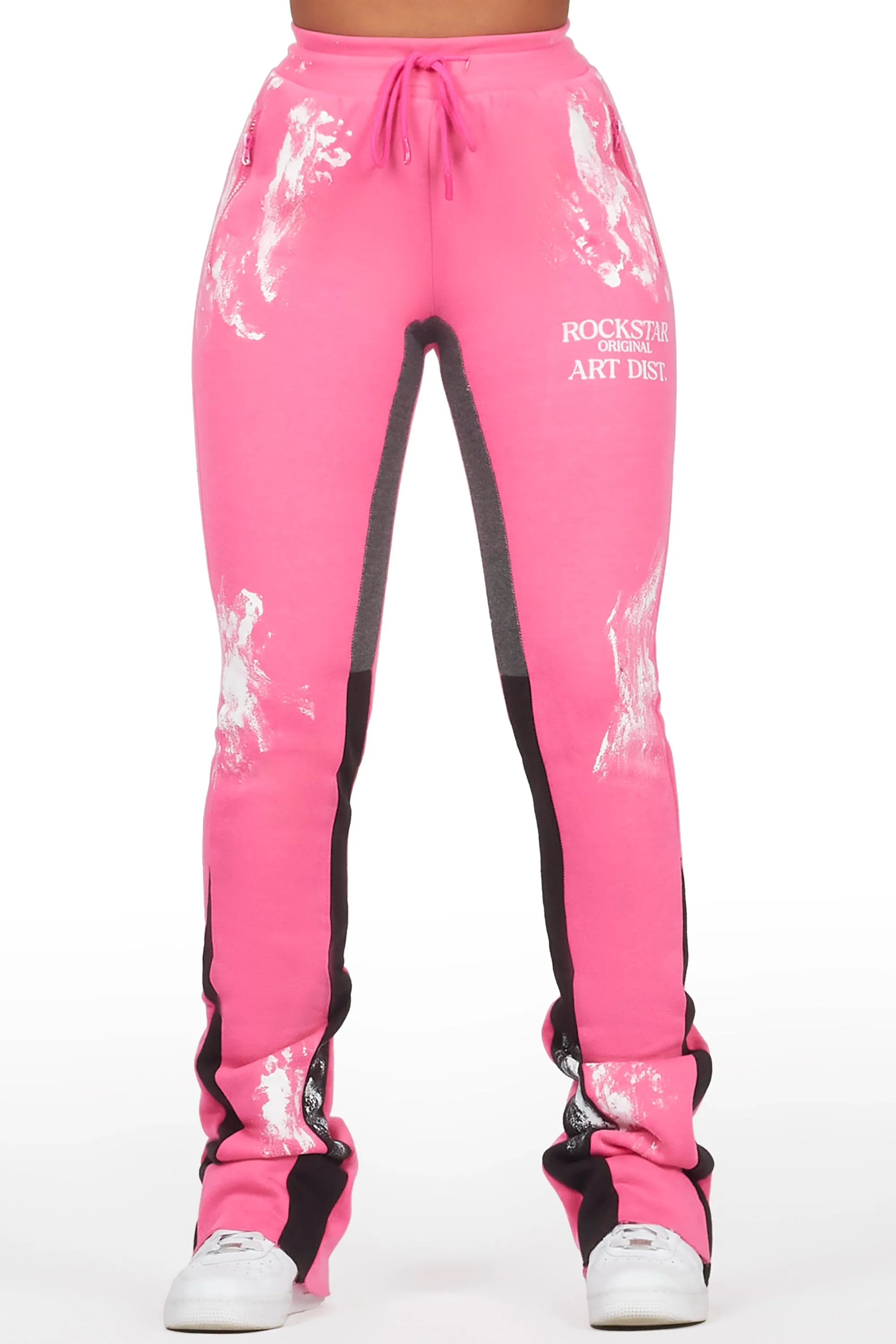 Filipa Hot Pink Stacked Flare Pant sold by Rockstar Original