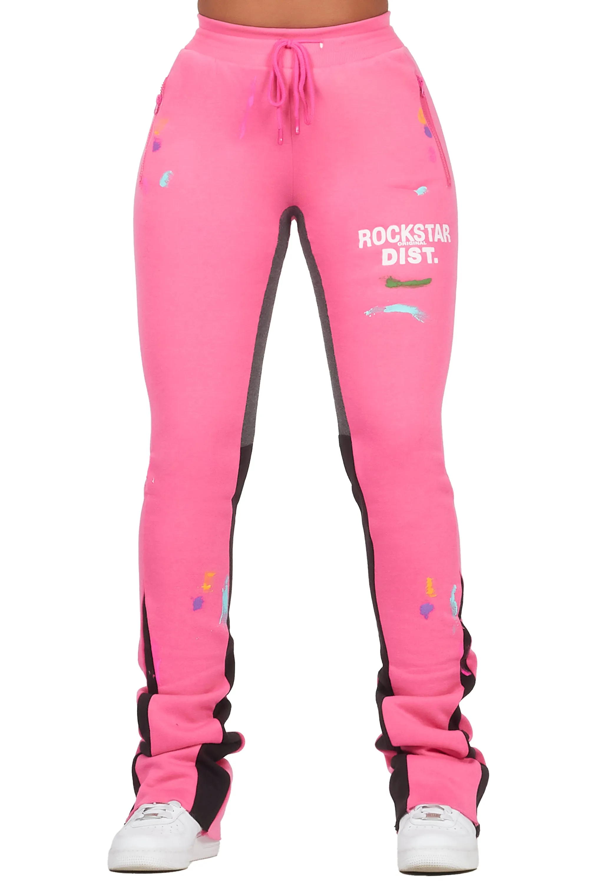 Karenthia Hot Pink Stacked Flare Pant sold by Rockstar Original product image thumbnail 2