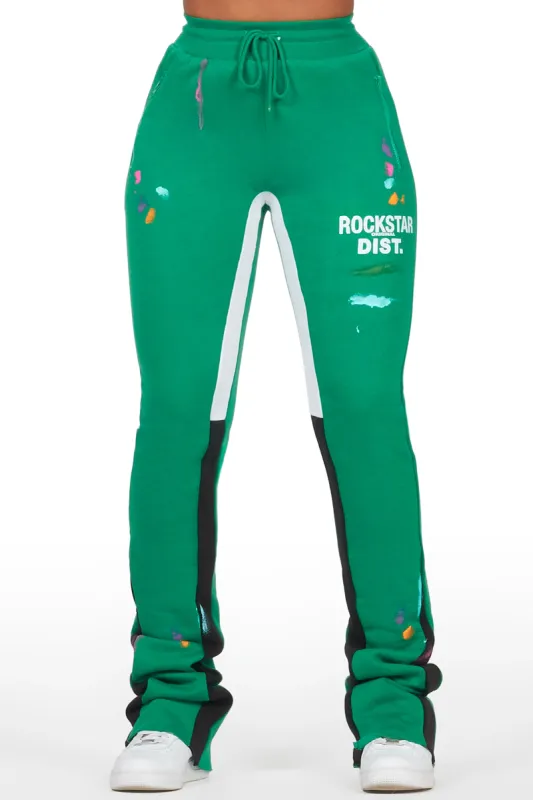Karenthia Green Stacked Track Pant sold by Rockstar Original