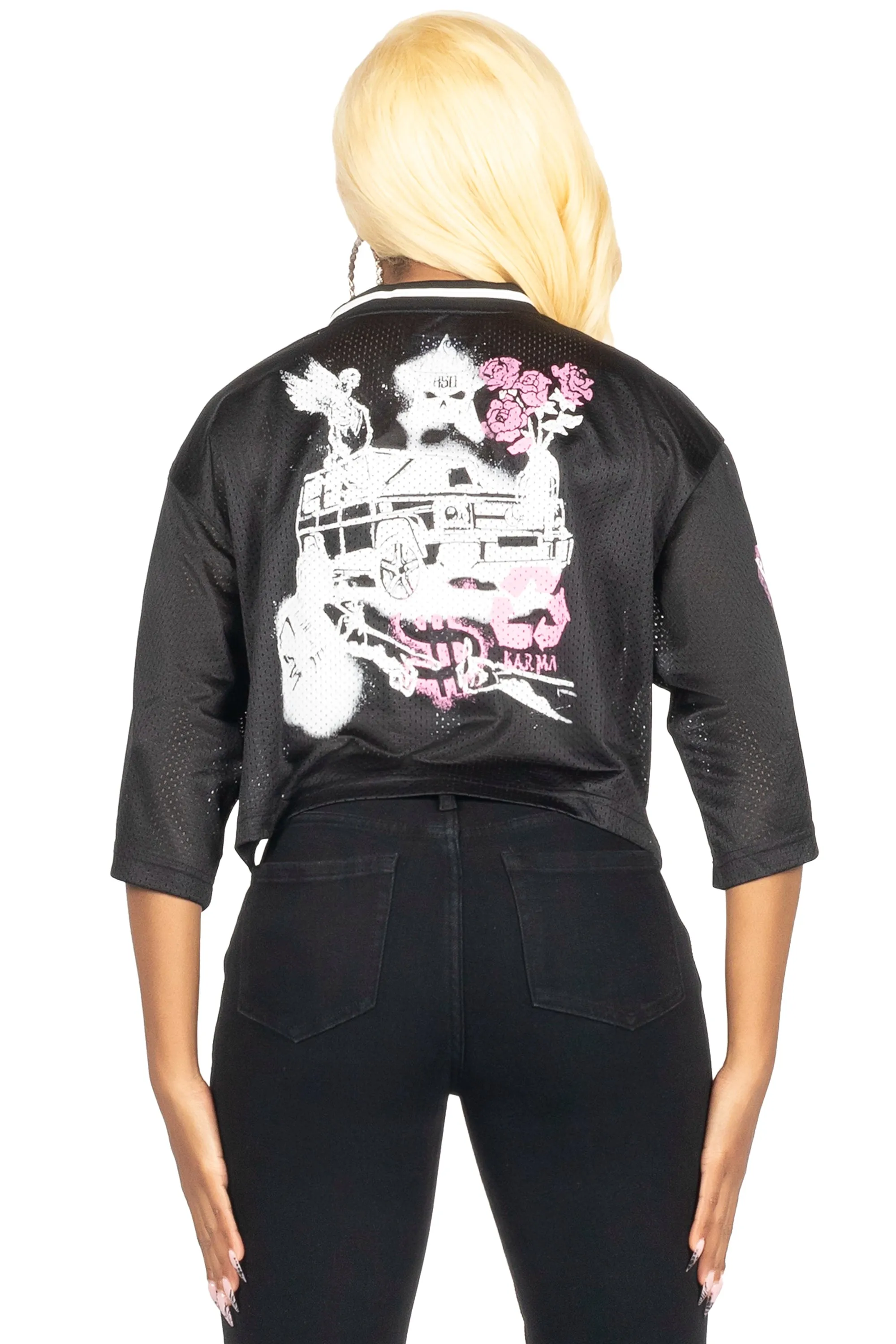 Riana Black Mesh Jersey sold by Rockstar Original product image thumbnail 3