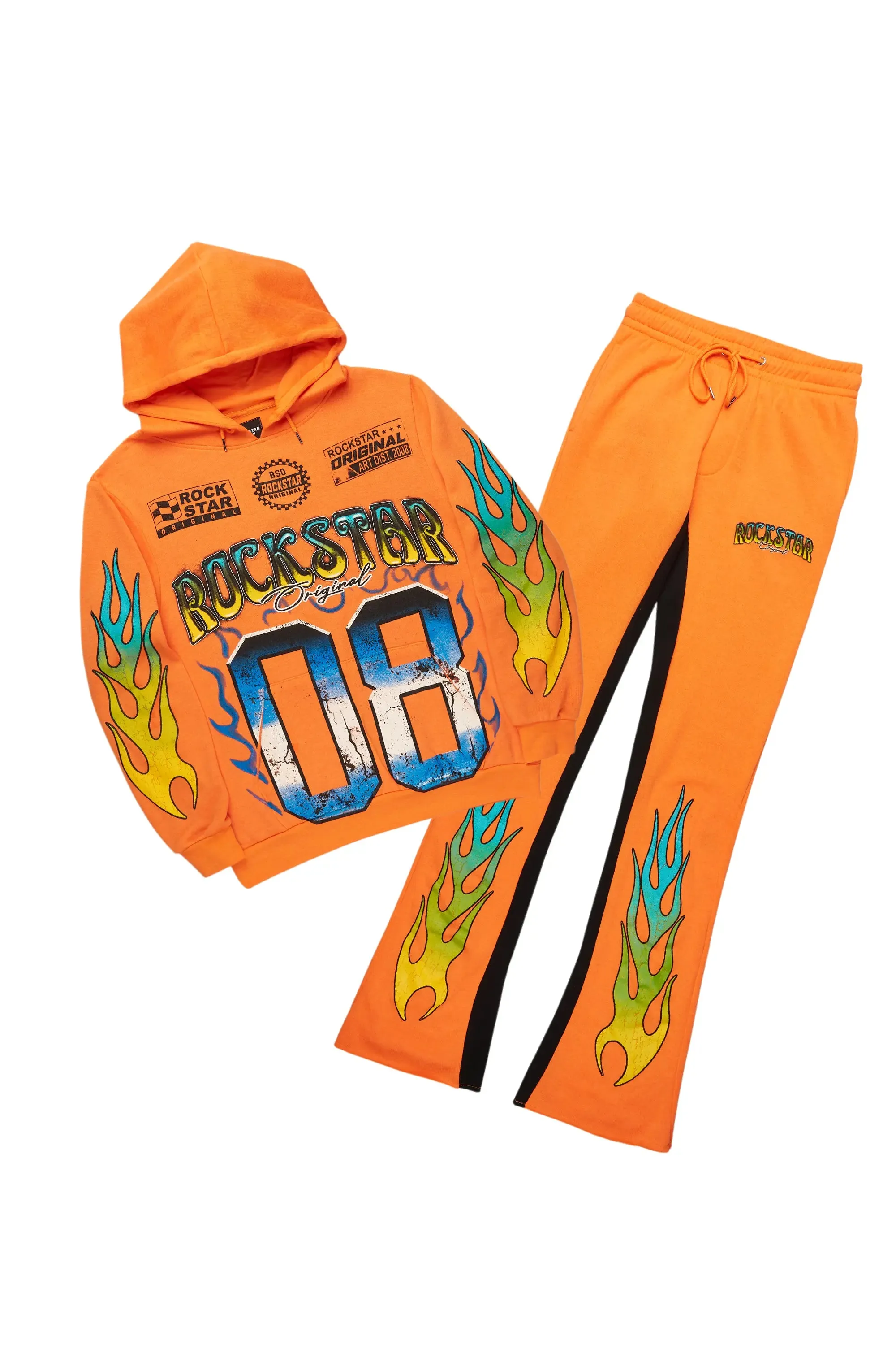 Quito Orange Hoodie/Baggy Track Pant Set sold by Rockstar Original