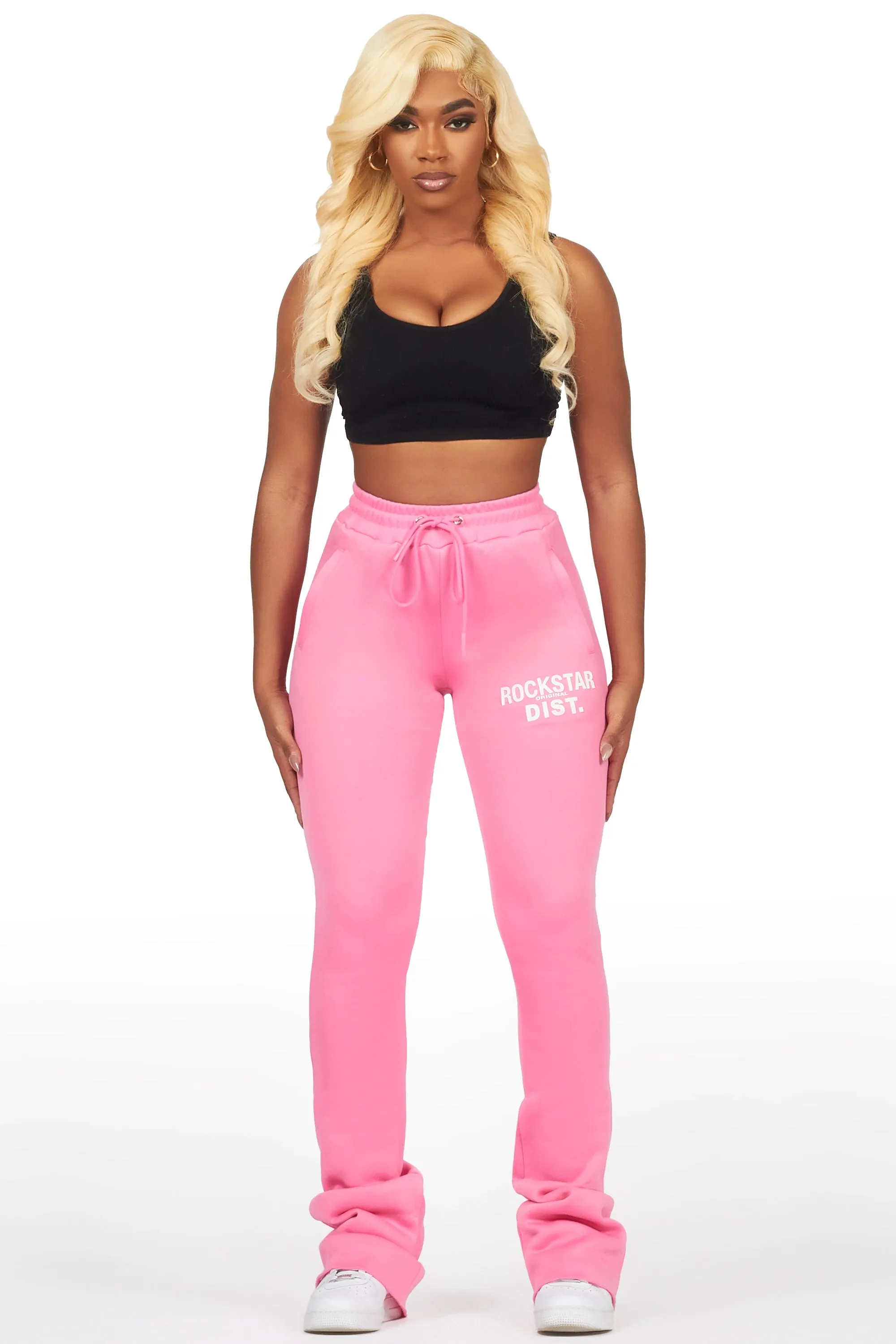 Juliana Bubblegum Pink Super Stacked Track Pant sold by Rockstar Original product image thumbnail 2