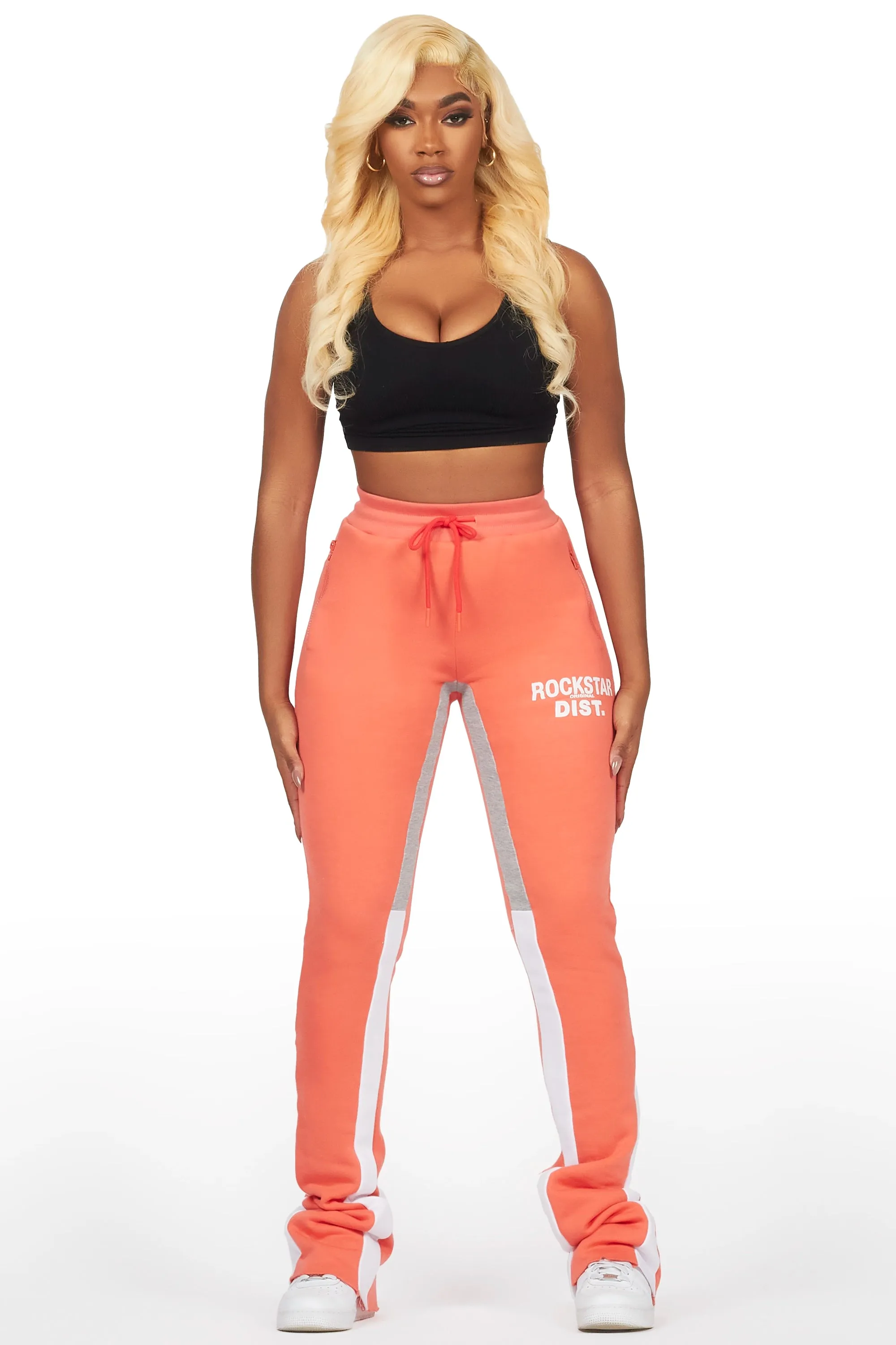 Sylita Coral Super Stacked Track Pant sold by Rockstar Original product image thumbnail 2