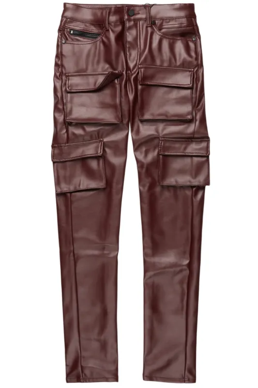 Kap Burgundy Skinny Faux Leather Fit Jean sold by Rockstar Original