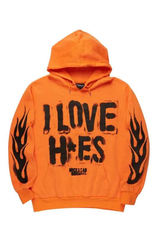 Banyan Orange Graphic Hoodie made by Rockstar Original