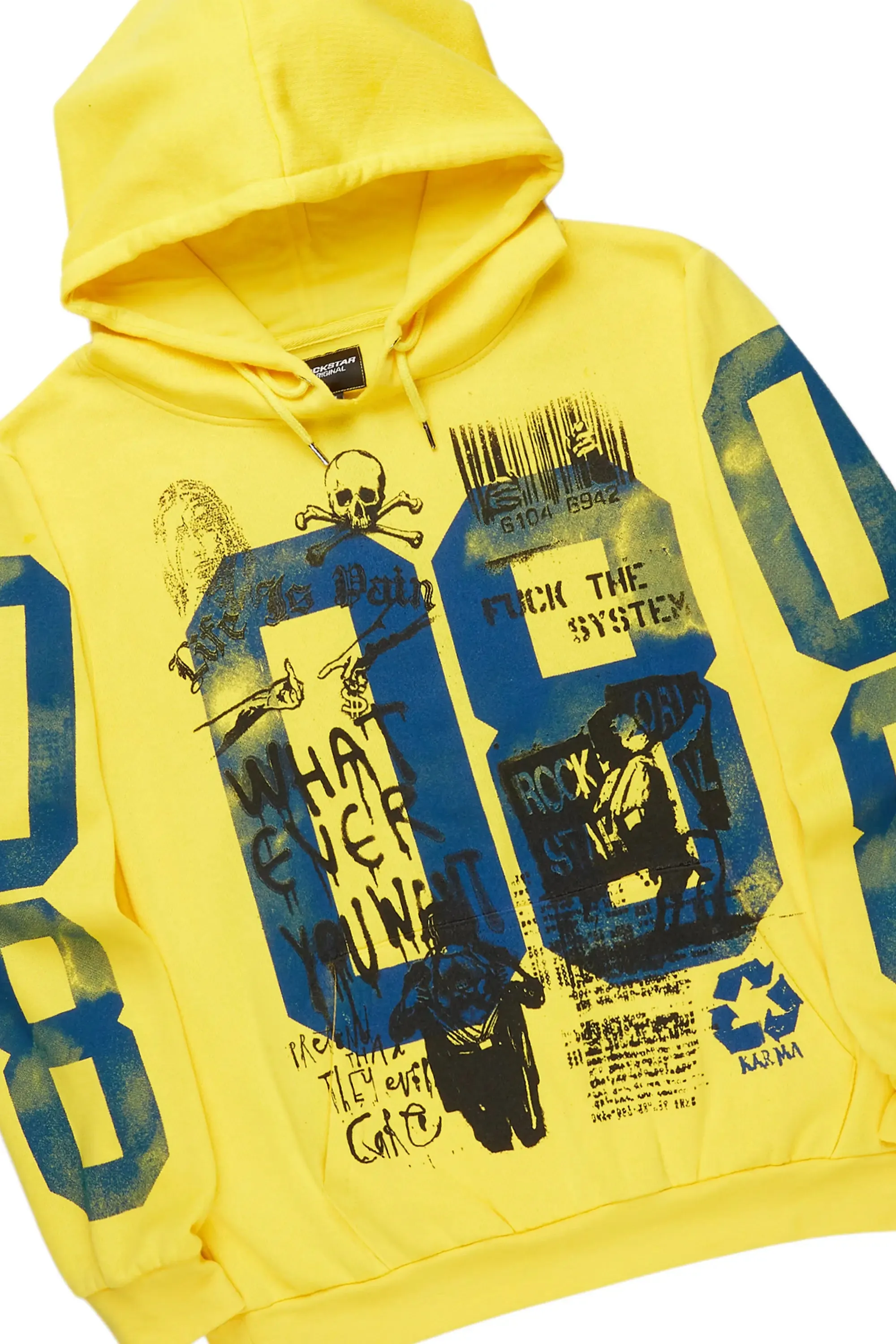 Grill Yellow Hoodie Baggy Track Pant Set sold by Rockstar Original product image thumbnail 2