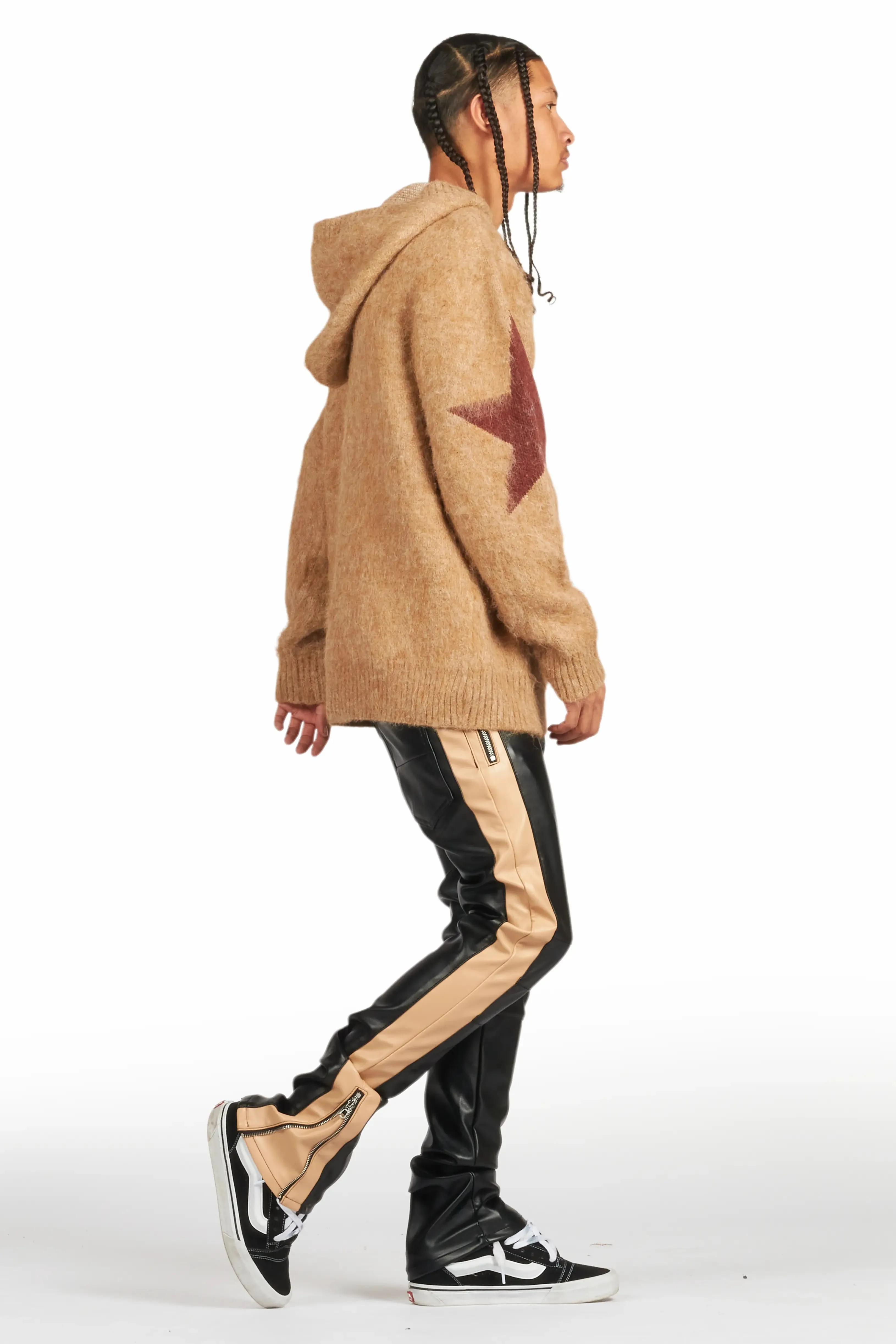 Play Boy Black/Beige Skinny Faux Leather Fit Jean sold by Rockstar Original product image thumbnail 4