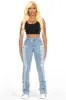 Erielle Light Wash Mega Distressed Super Stacked Jean sold by Rockstar Original