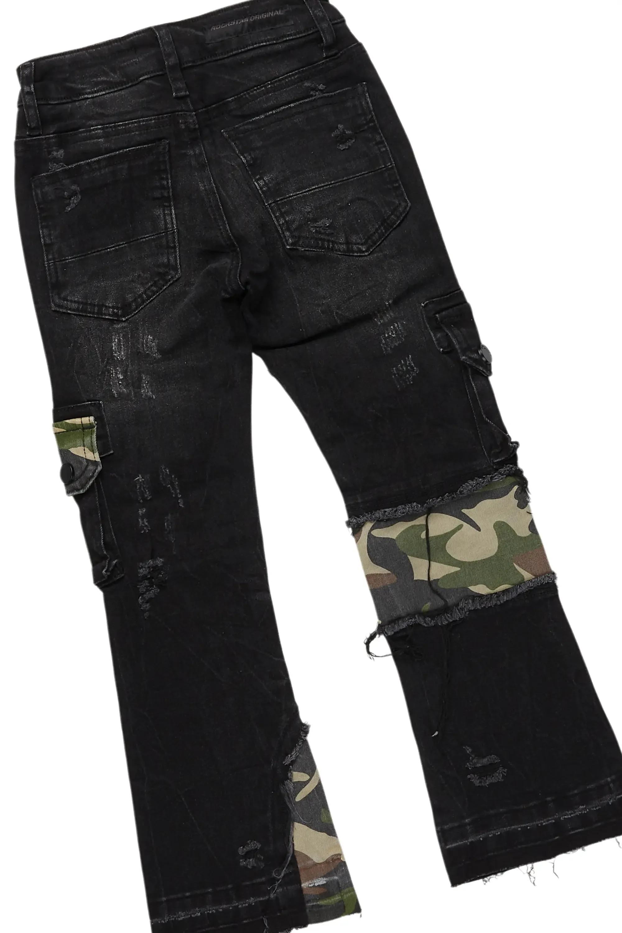 Boys Smitty Heather Grey T-Shirt/Stacked Flare Jean Set sold by Rockstar Original product image thumbnail 4