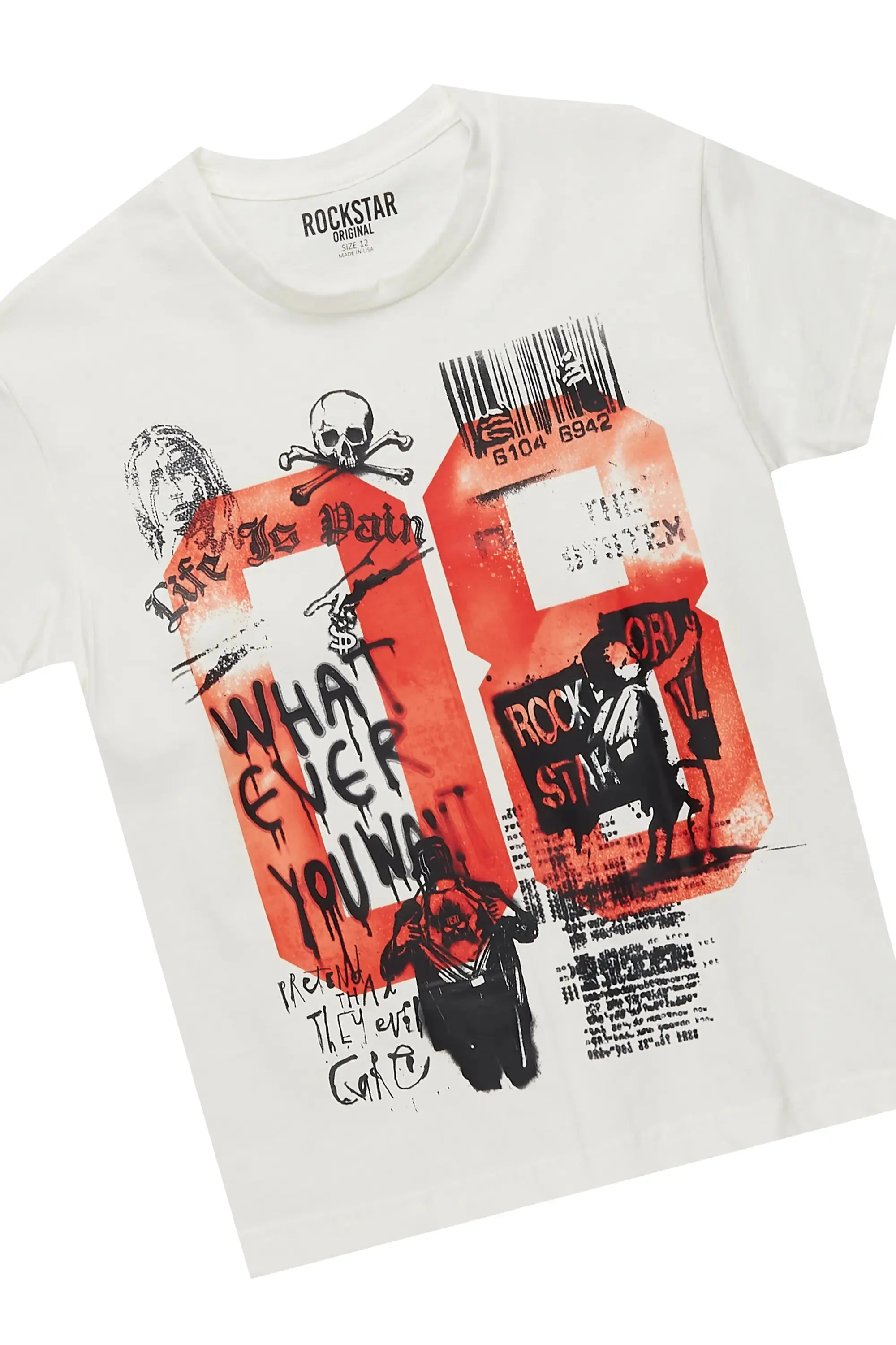 Boys Beau White T-Shirt/Stacked Flare Jean Set sold by Rockstar Original product image thumbnail 2