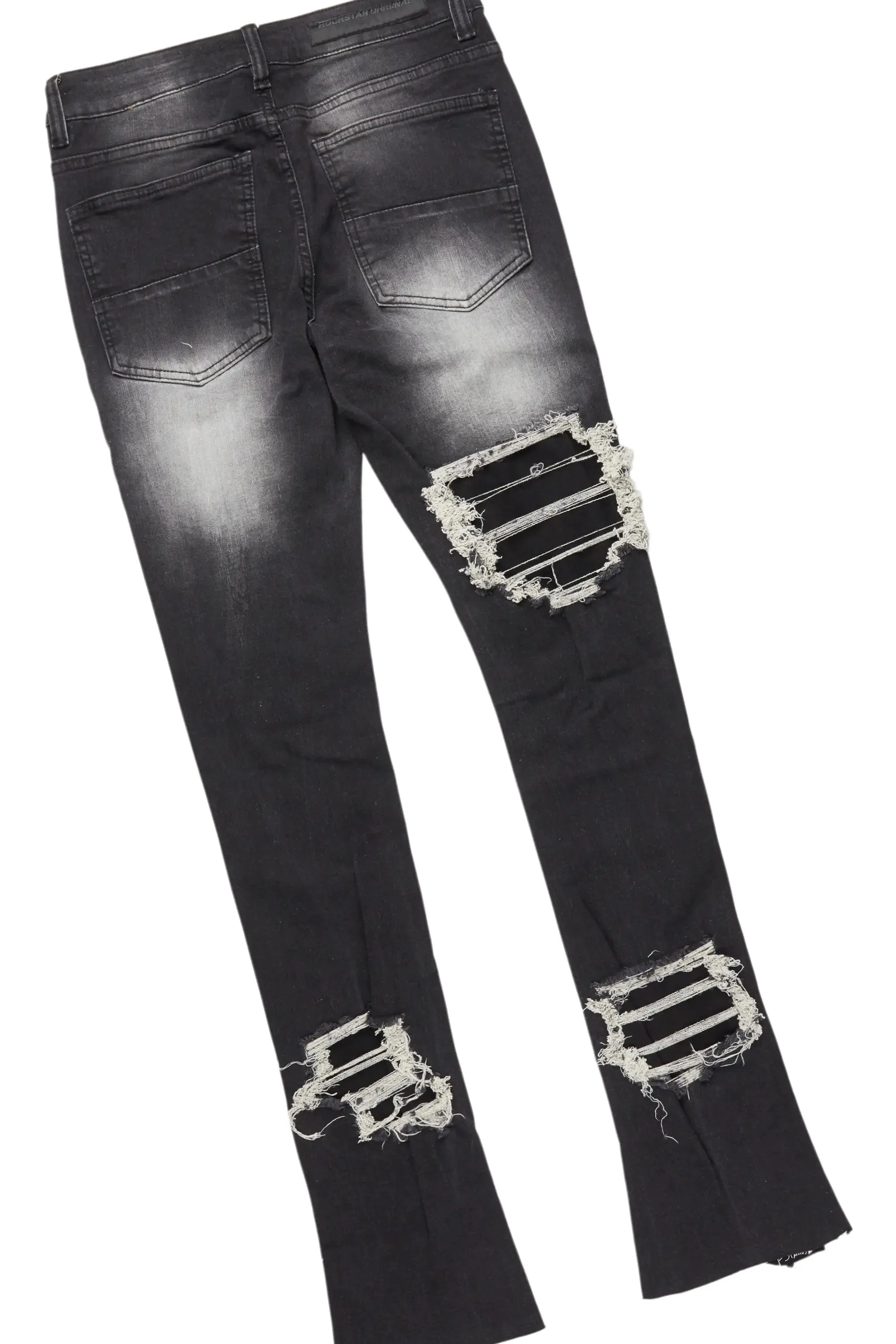 Schmear Black Hoodie & Fateh Stacked Jean Bundle sold by Rockstar Original product image thumbnail 4