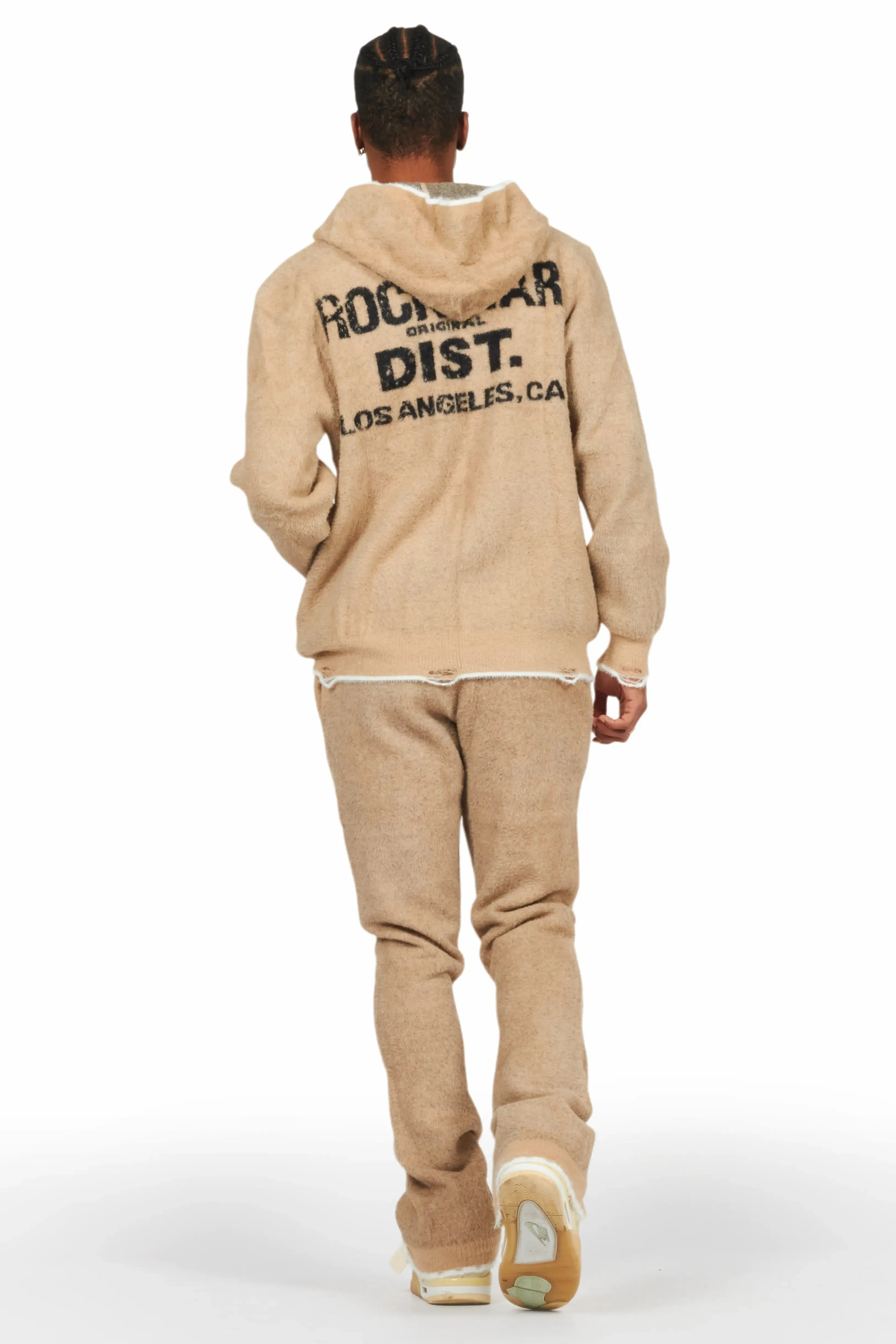 Lake Beige Mohair Knit Track Set sold by Rockstar Original product image thumbnail 4