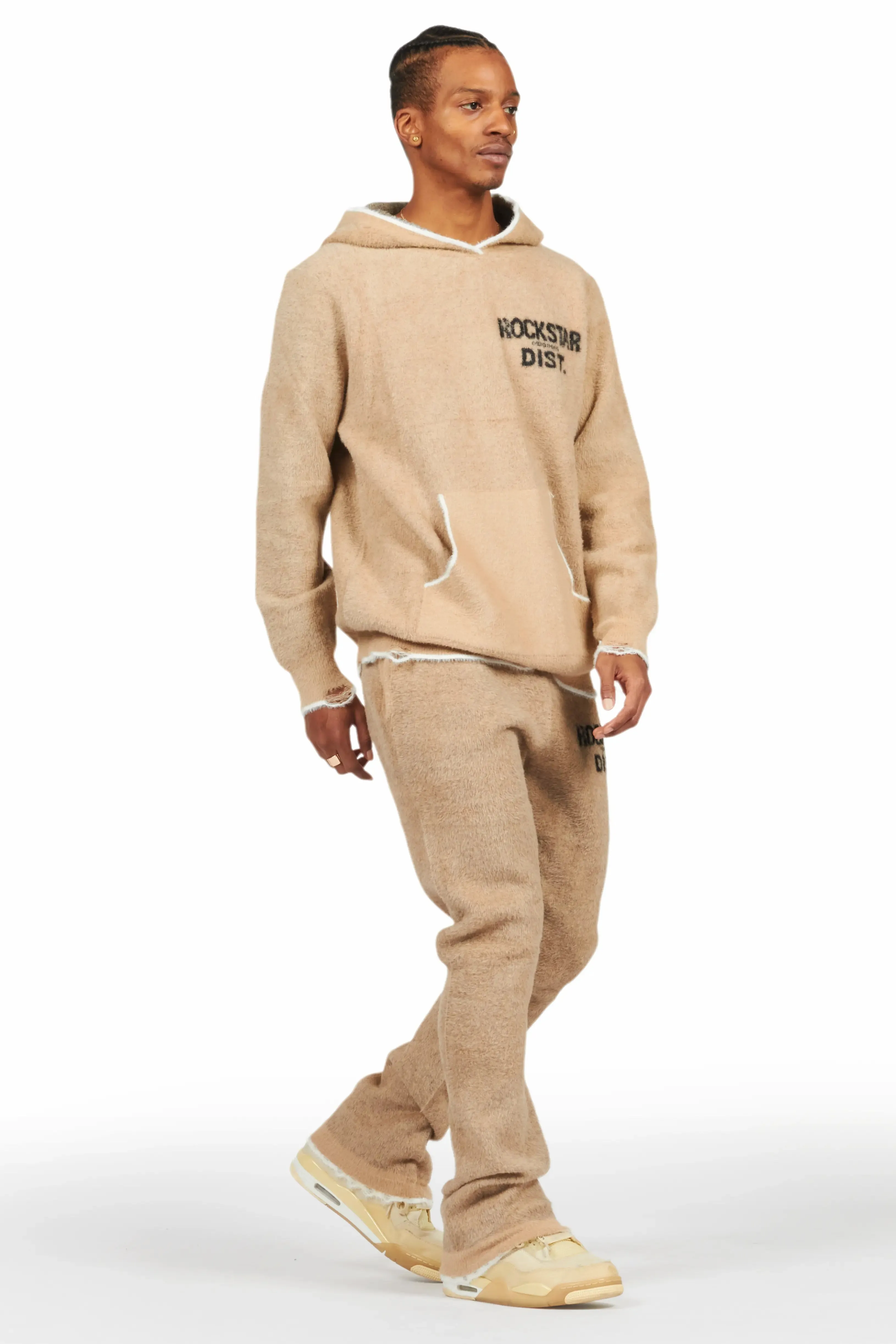 Lake Beige Mohair Knit Track Set sold by Rockstar Original product image thumbnail 5