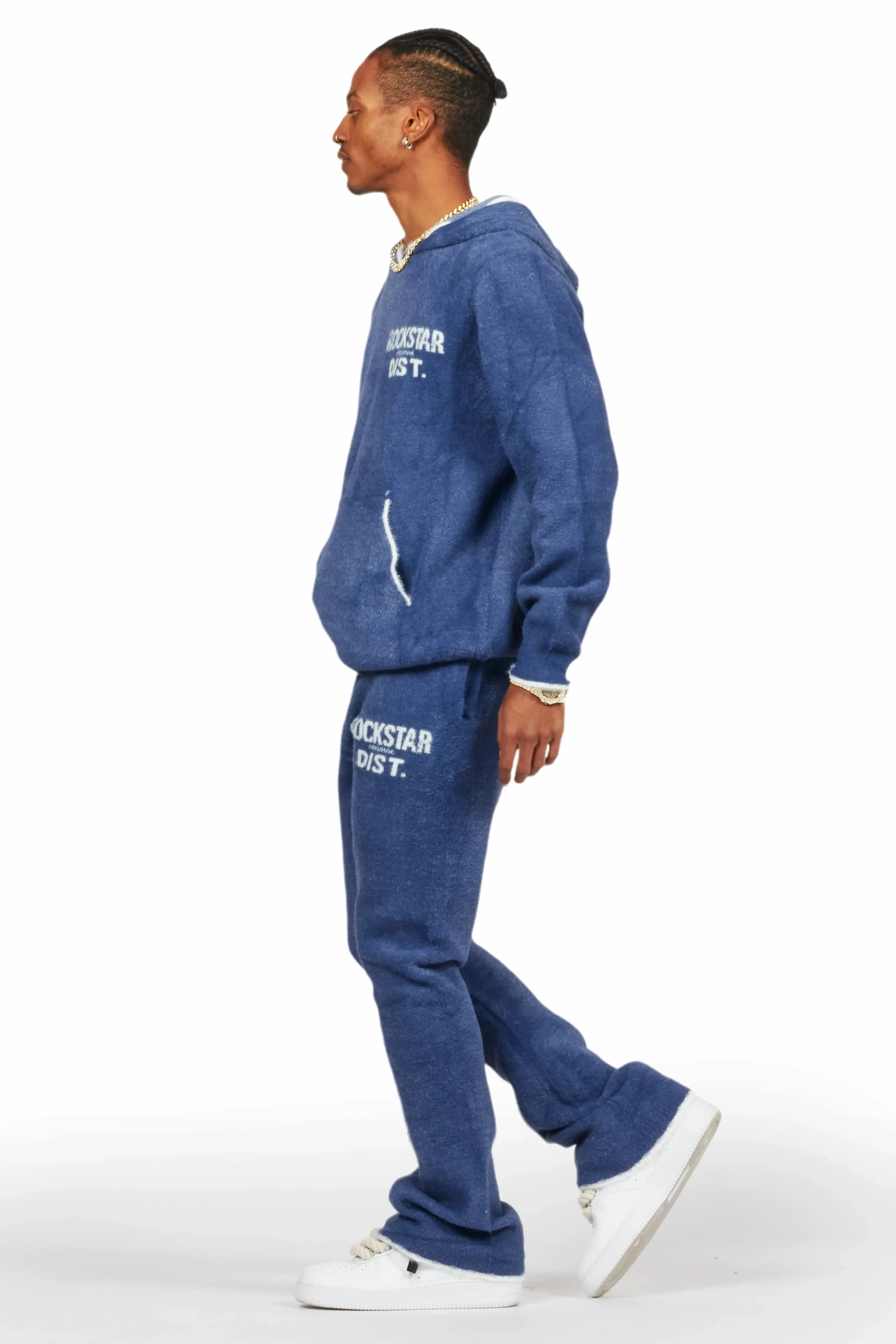 Lake Navy Mohair Knit Track Set sold by Rockstar Original product image thumbnail 3