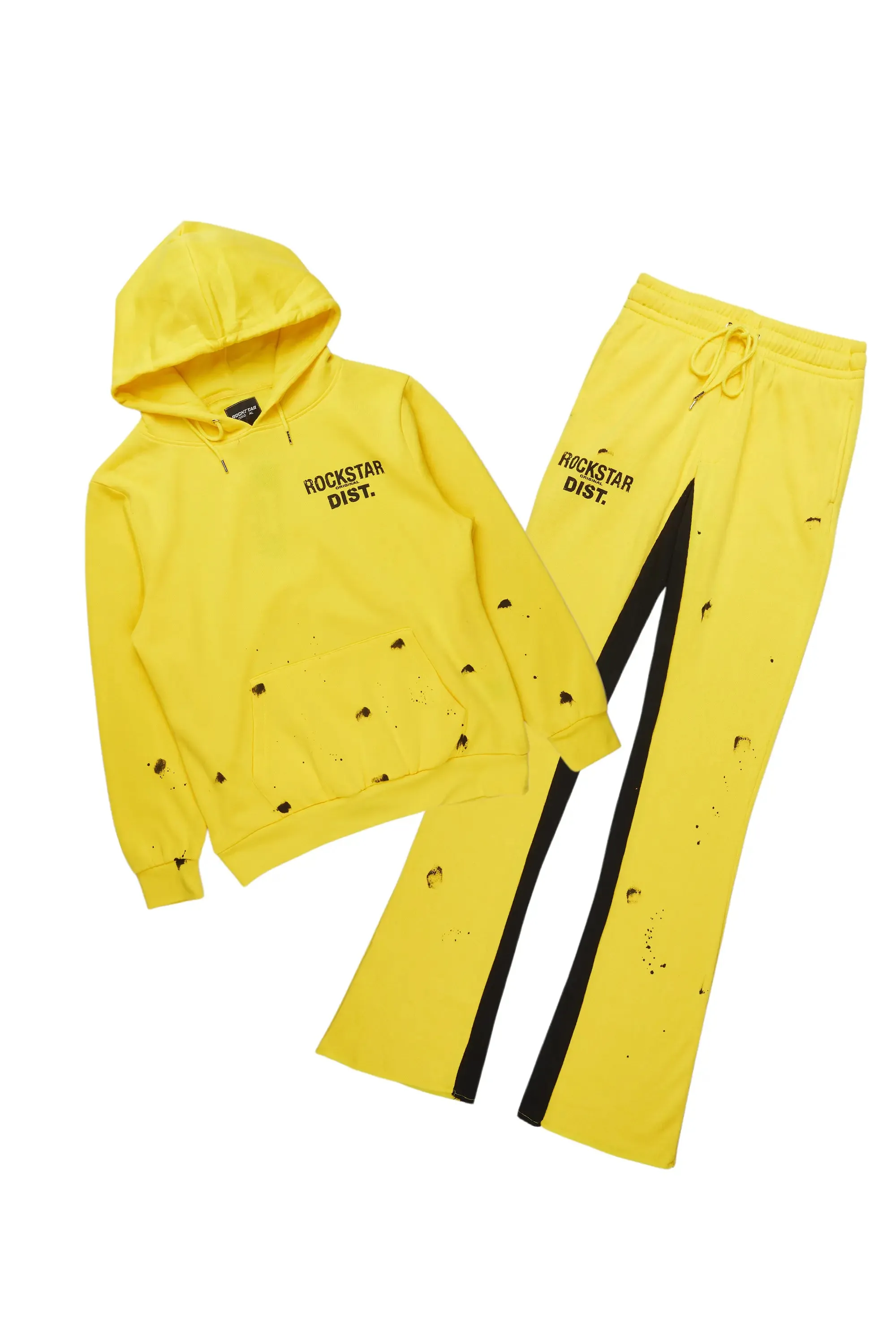 Raffer Yellow Hoodie Baggy Fit Pant Track Set sold by Rockstar Original