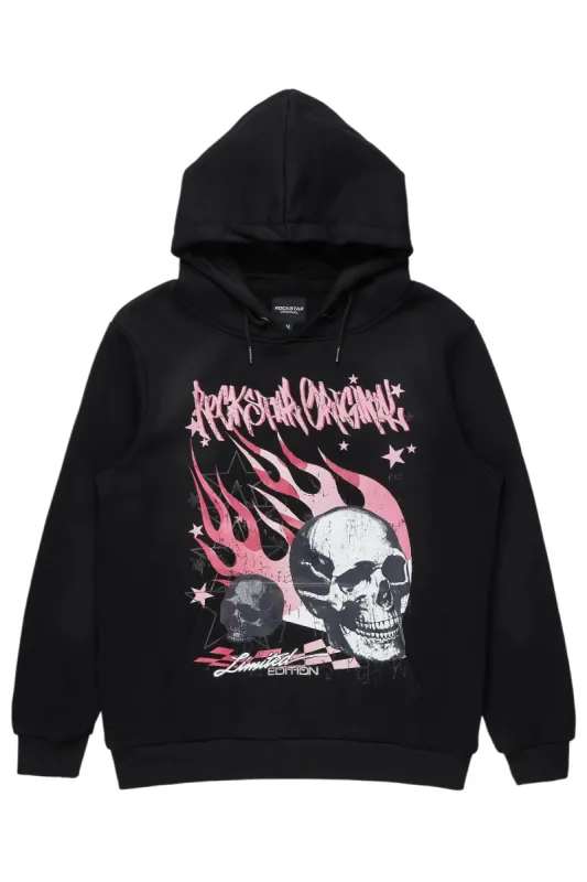 Anneso Black Graphic Hoodie made by Rockstar Original