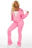 Basic Bubblegum Pink Rockstar Plain Zip Up Trackset sold by Rockstar Original