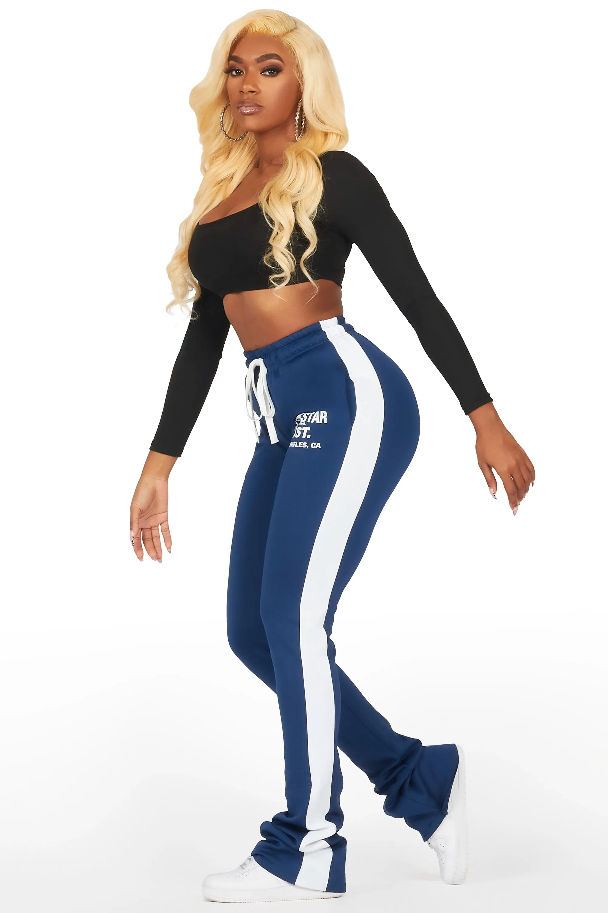 Savannah Navy Super Stacked Track Pant sold by Rockstar Original product image thumbnail 4