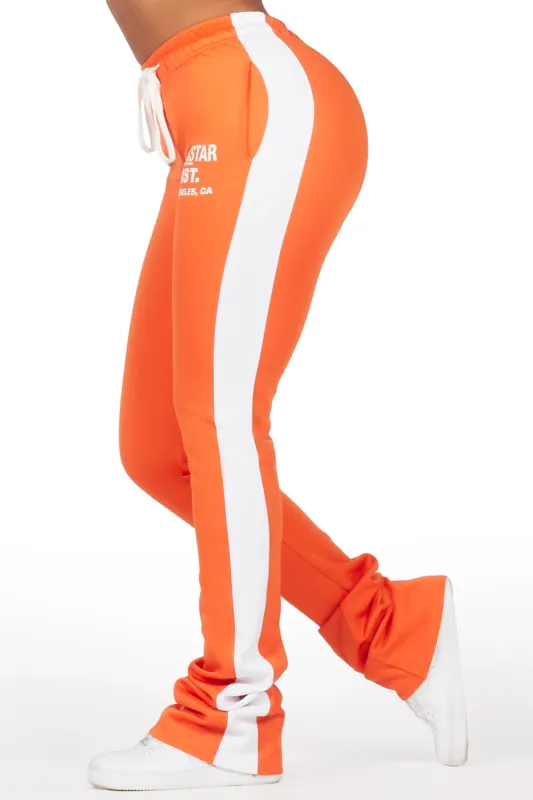 Savannah Orange Super Stacked Track Pant sold by Rockstar Original