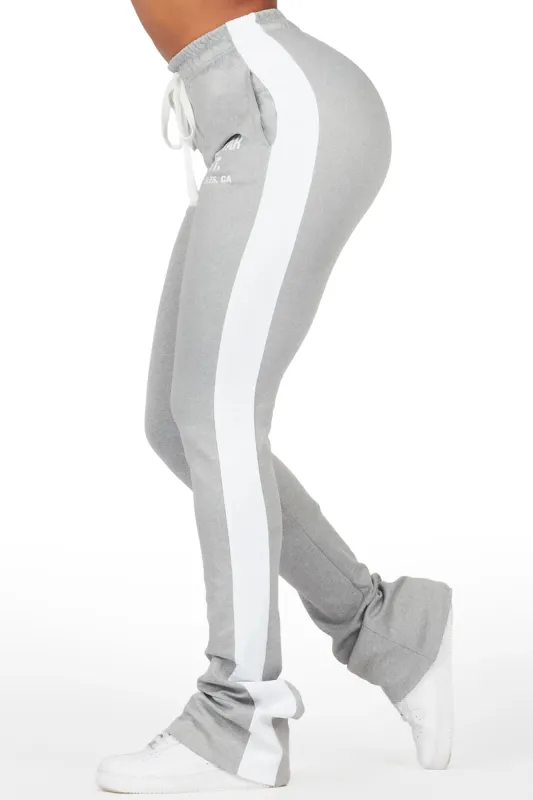 Savannah Heather Grey Super Stacked Track Pant sold by Rockstar Original
