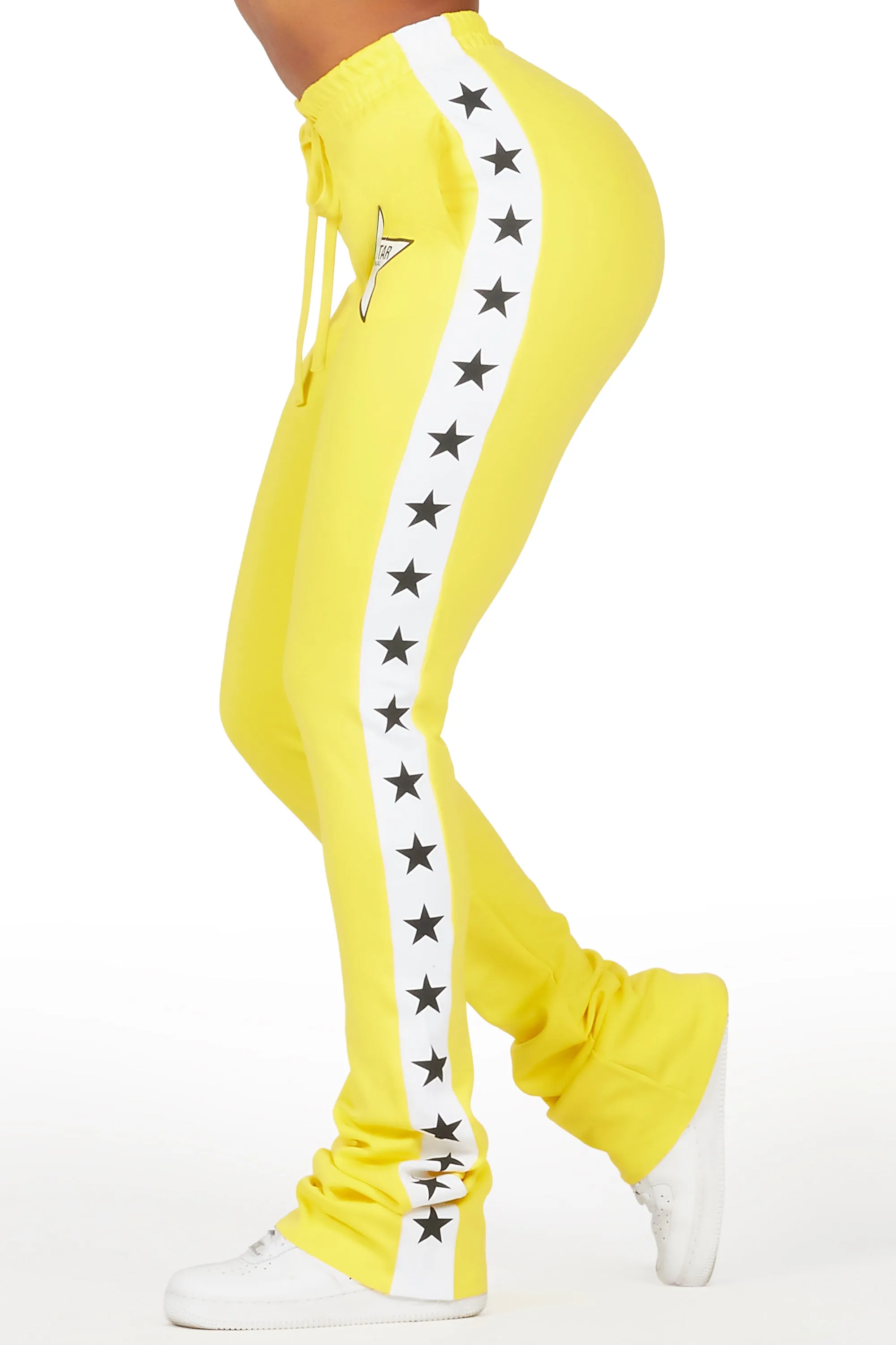 Kevona Yellow Super Stacked Track Pant sold by Rockstar Original