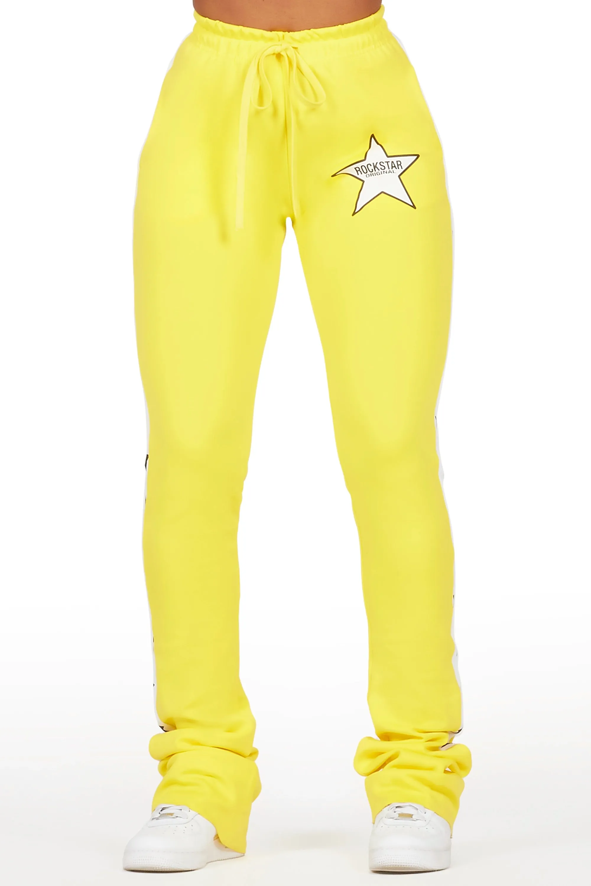 Kevona Yellow Super Stacked Track Pant sold by Rockstar Original product image thumbnail 3