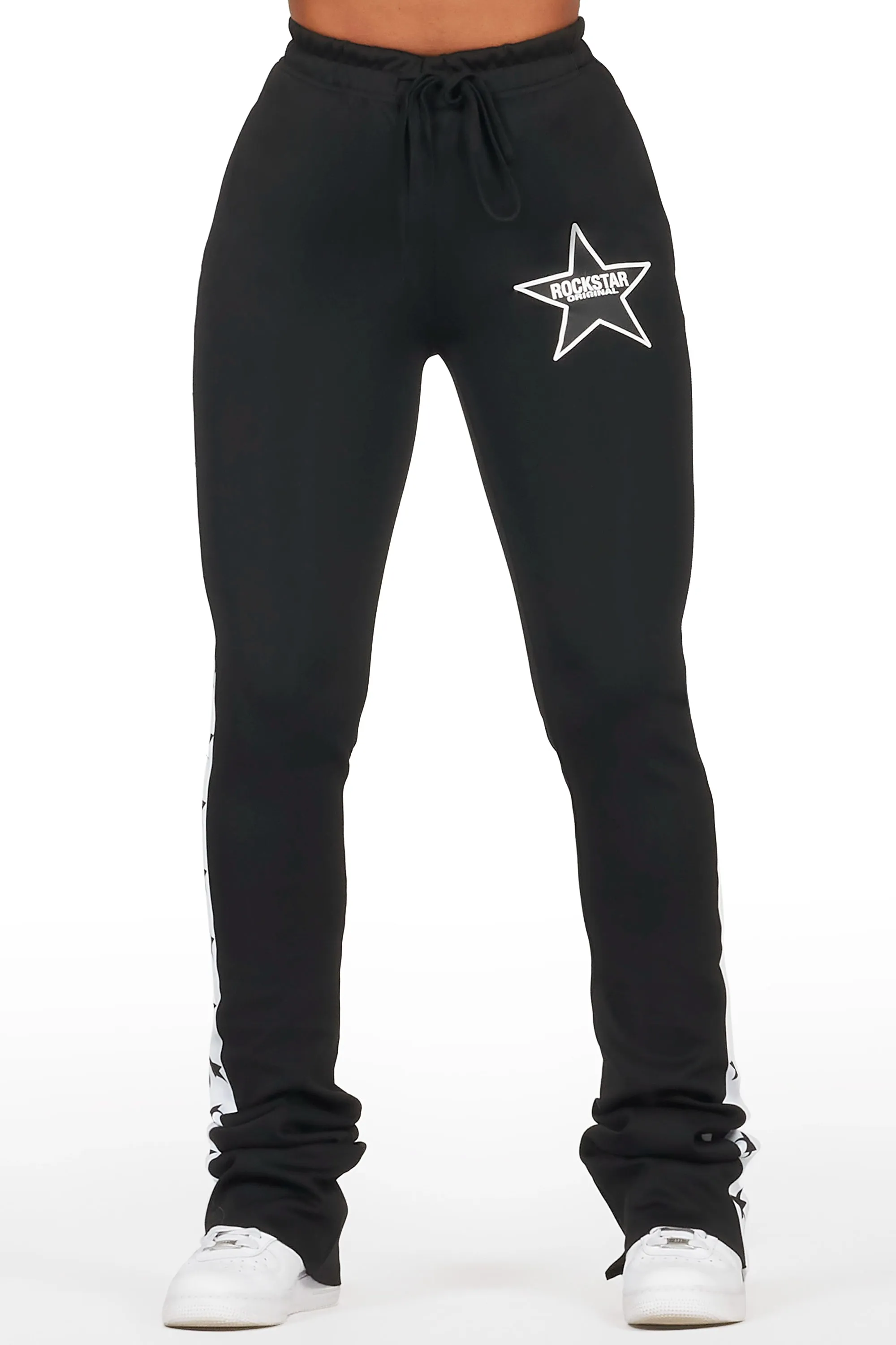 Kevona Black Super Stacked Track Pant sold by Rockstar Original product image thumbnail 3