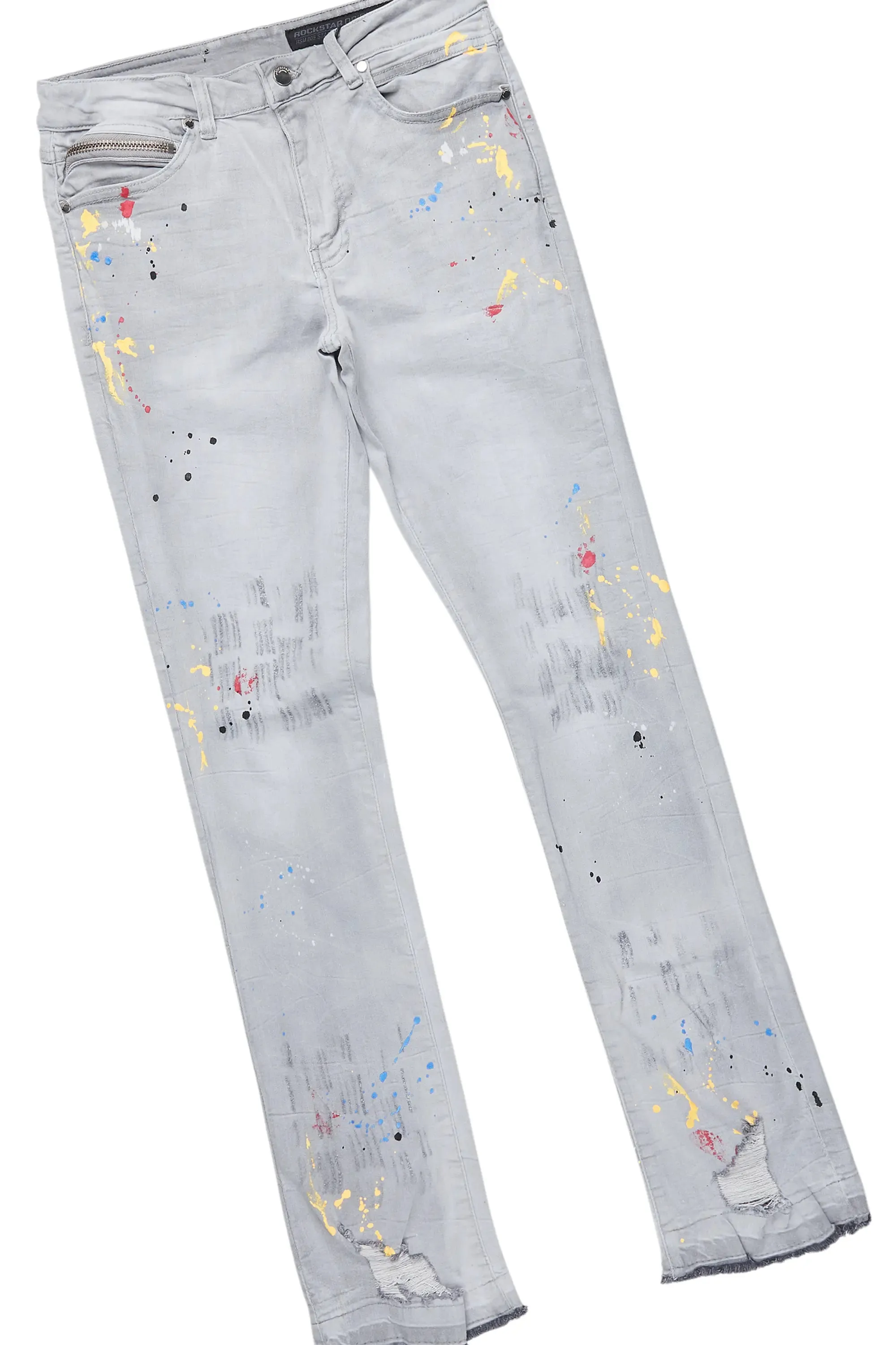 Yooz Grey Hoodie/Stacked Flare Jean Bundle sold by Rockstar Original product image thumbnail 4