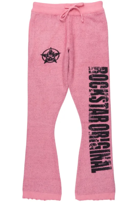 Keve Pink Knitted Mohair Flare Sweat Pant sold by Rockstar Original