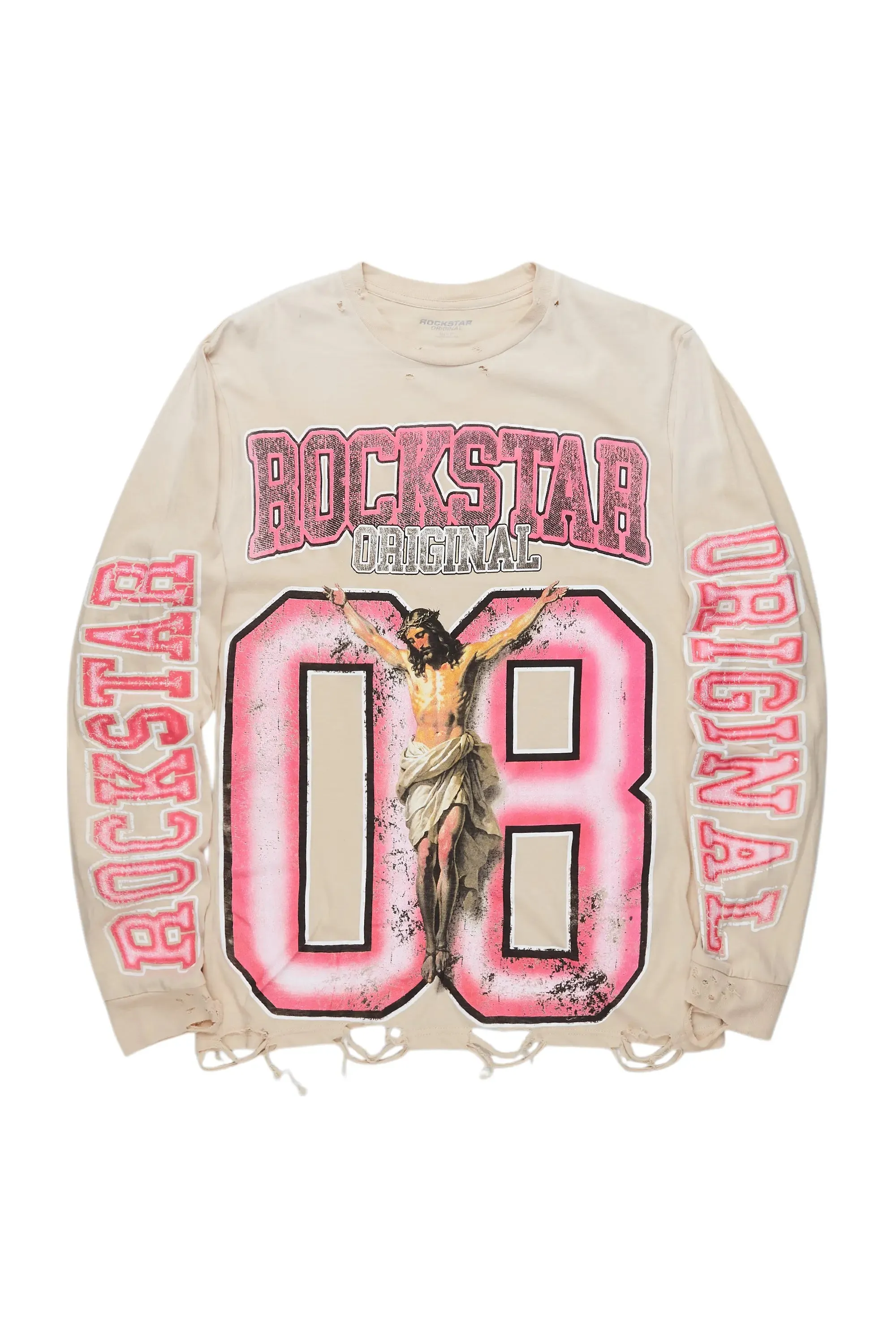 Tariqa Beige Long Sleeve T-Shirt sold by Rockstar Original