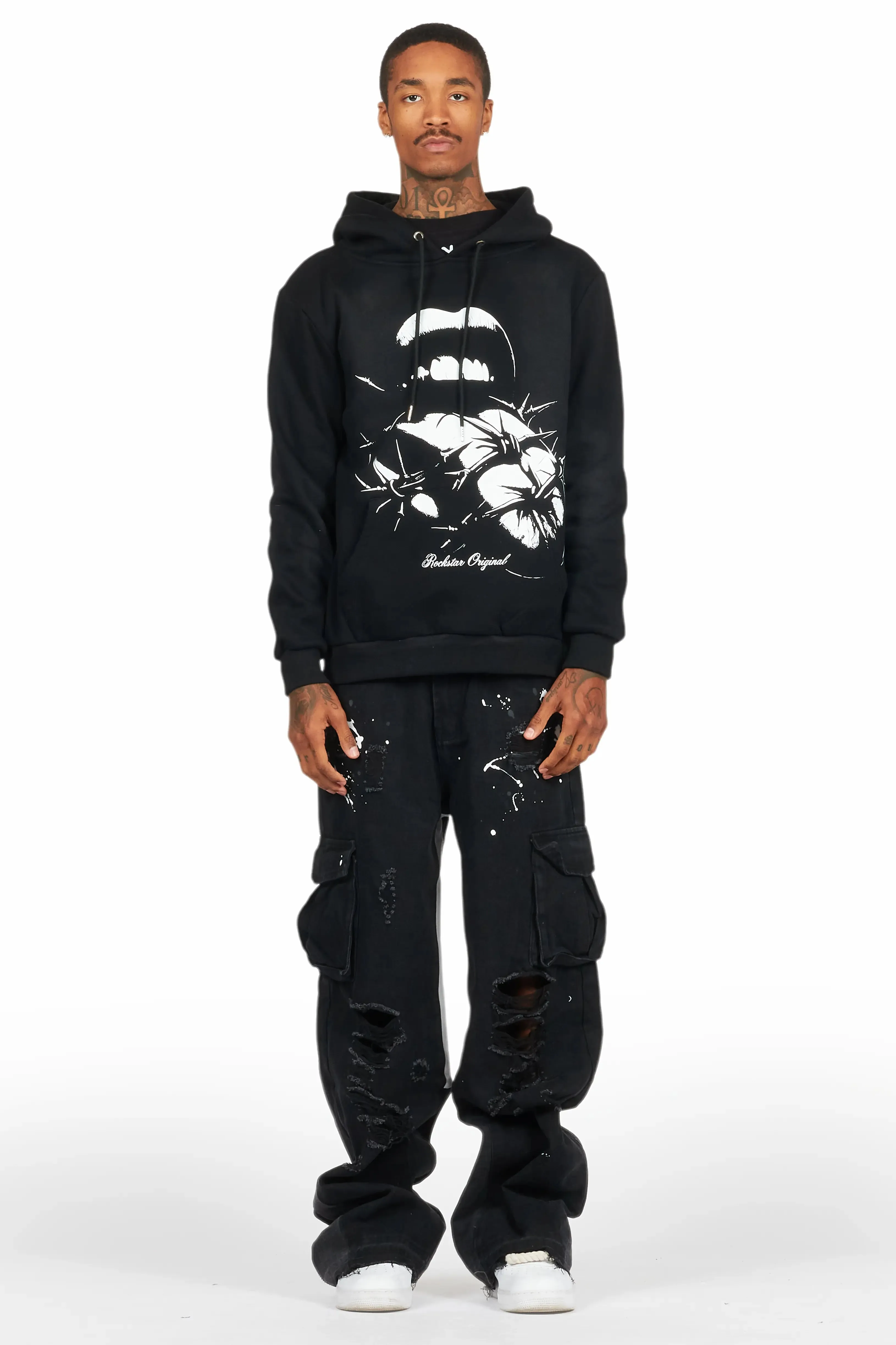 Dubaku Black Baggy Fit Jean sold by Rockstar Original product image thumbnail 3