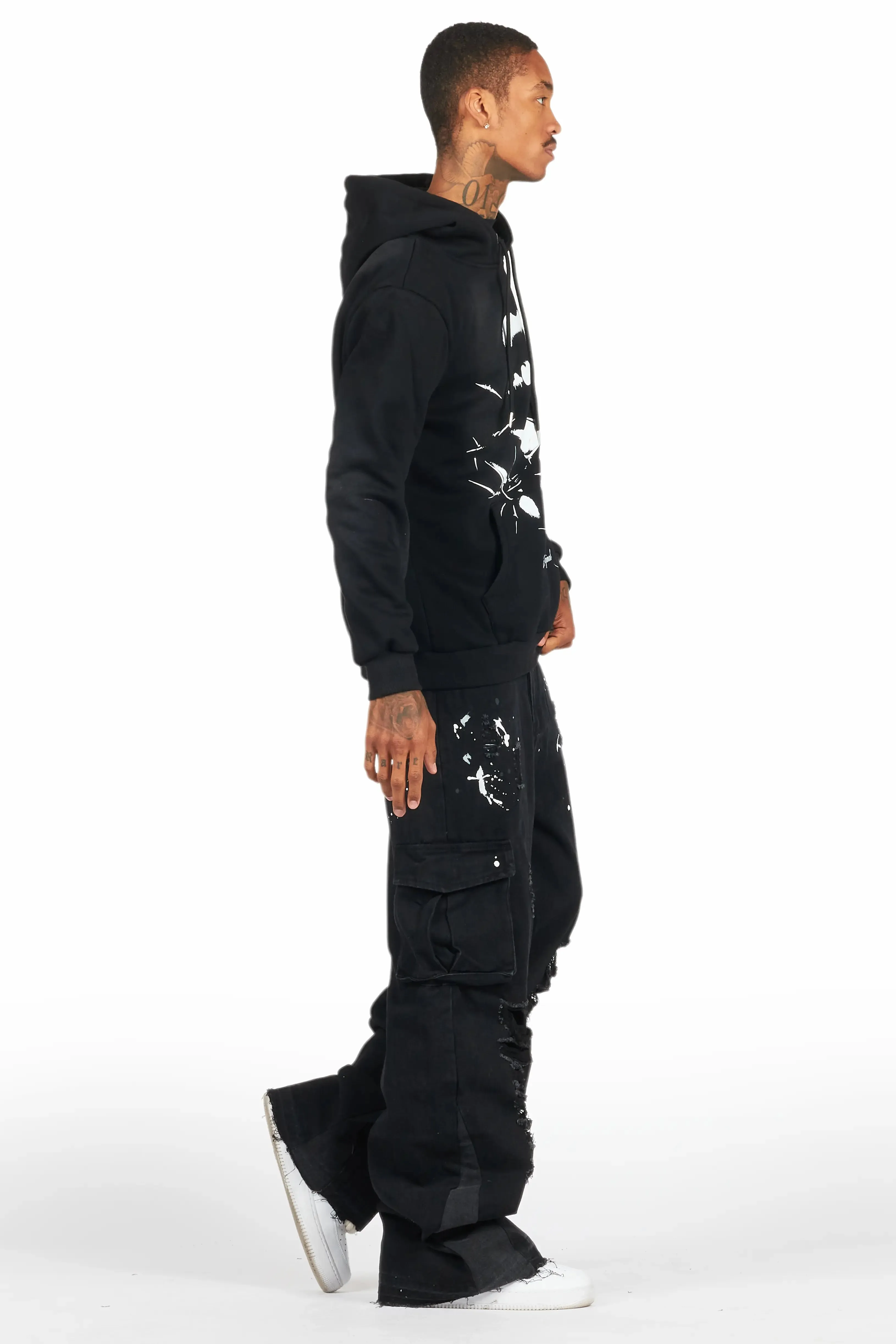 Dubaku Black Baggy Fit Jean sold by Rockstar Original product image thumbnail 4