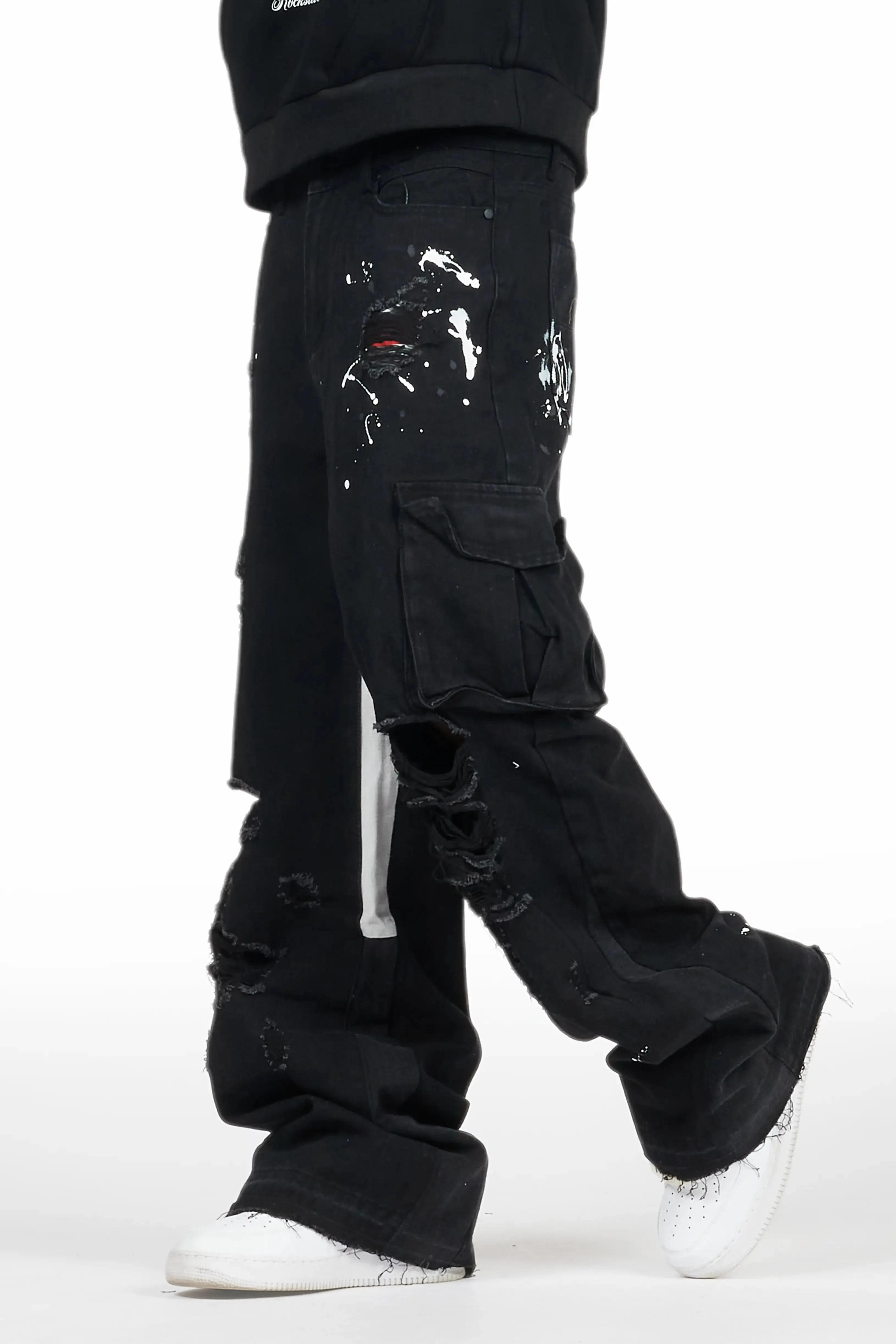 Dubaku Black Baggy Fit Jean sold by Rockstar Original